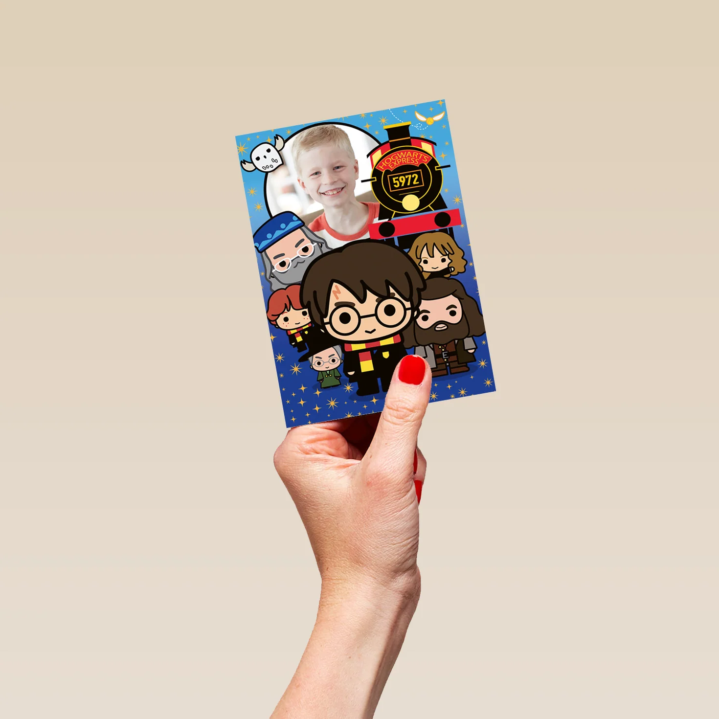 Personalised Harry Potter™ Photo Christmas Card - Image 4