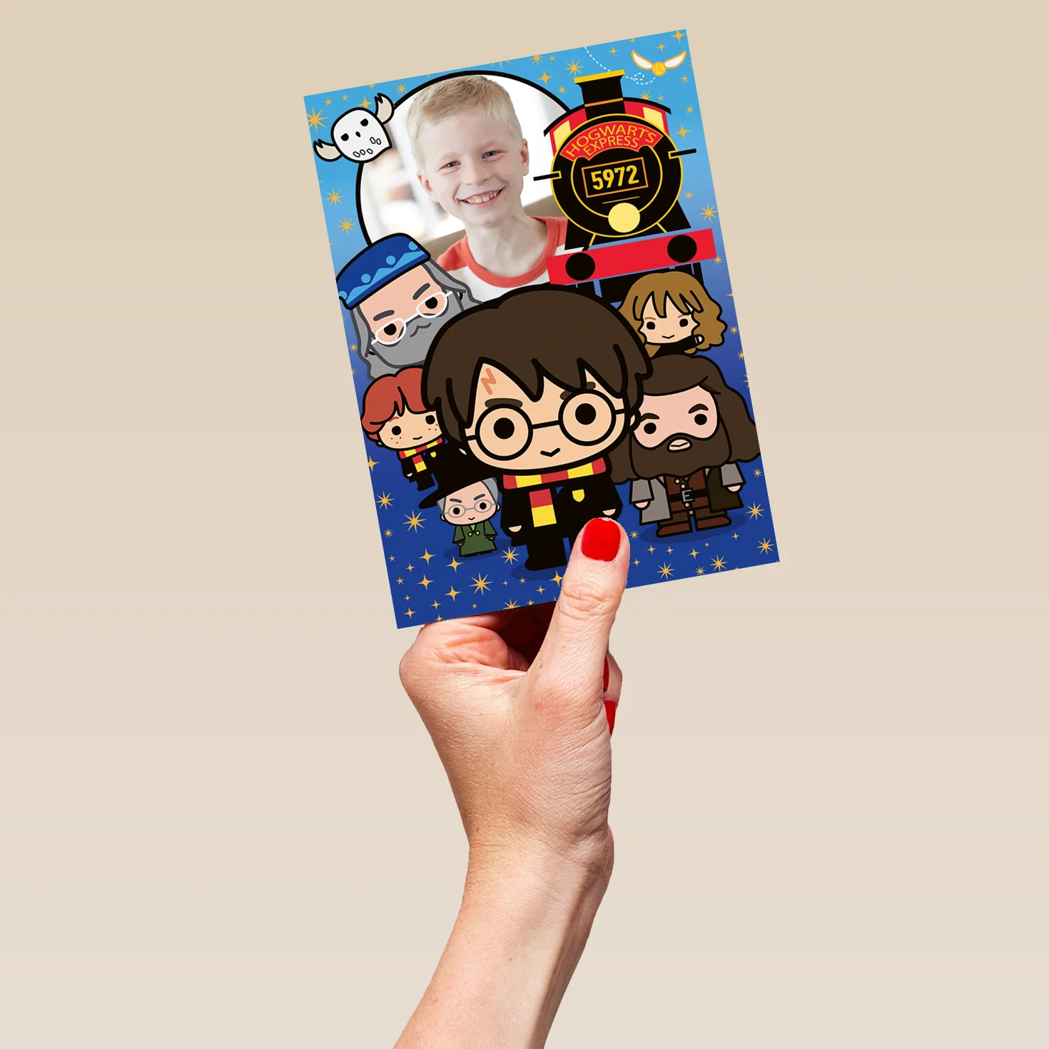 Personalised Harry Potter™ Photo Christmas Card - Image 5