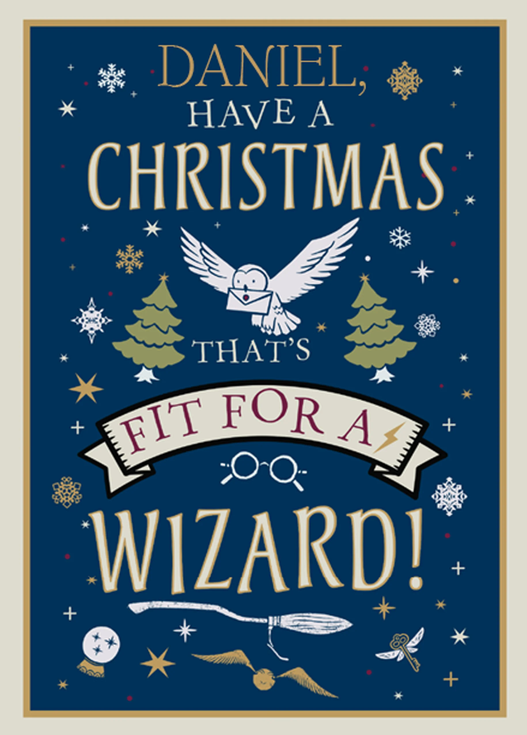 Personalised Harry Potter™ Wizard Christmas Card