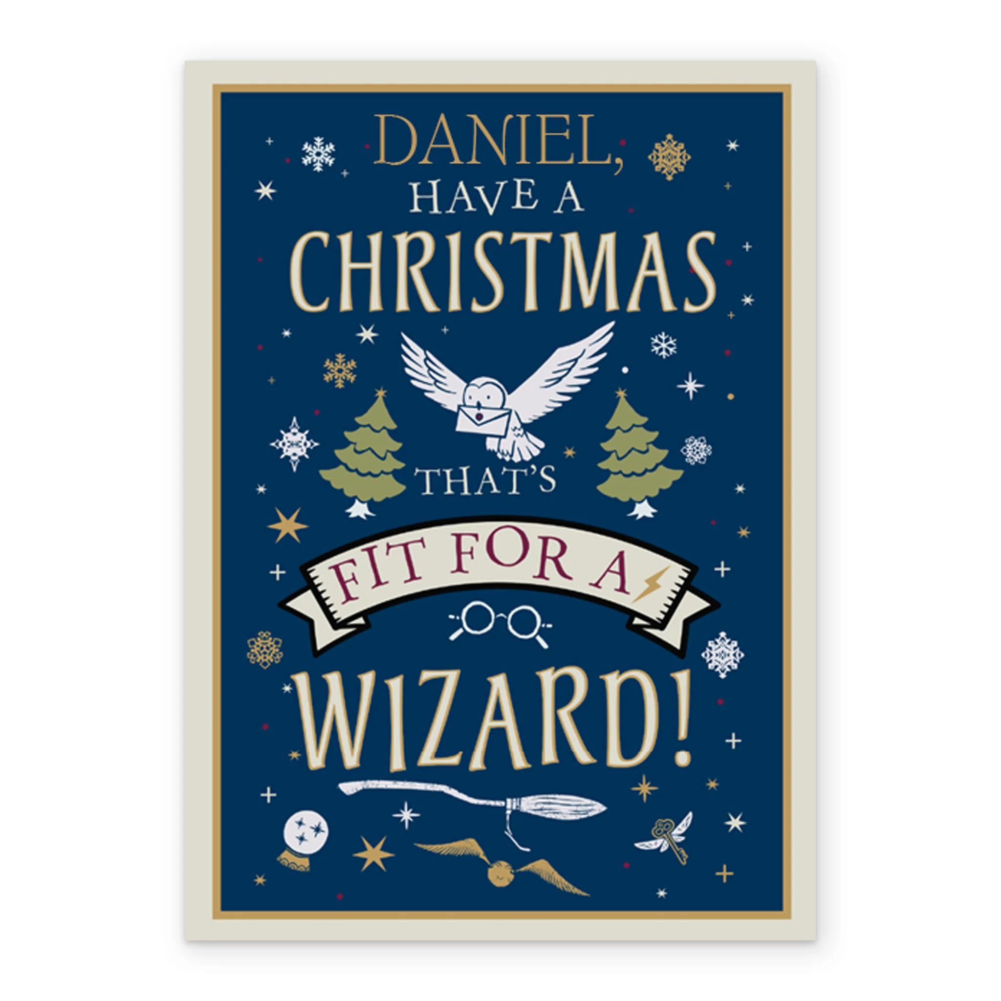 Personalised Harry Potter™ Wizard Christmas Card - Image 2