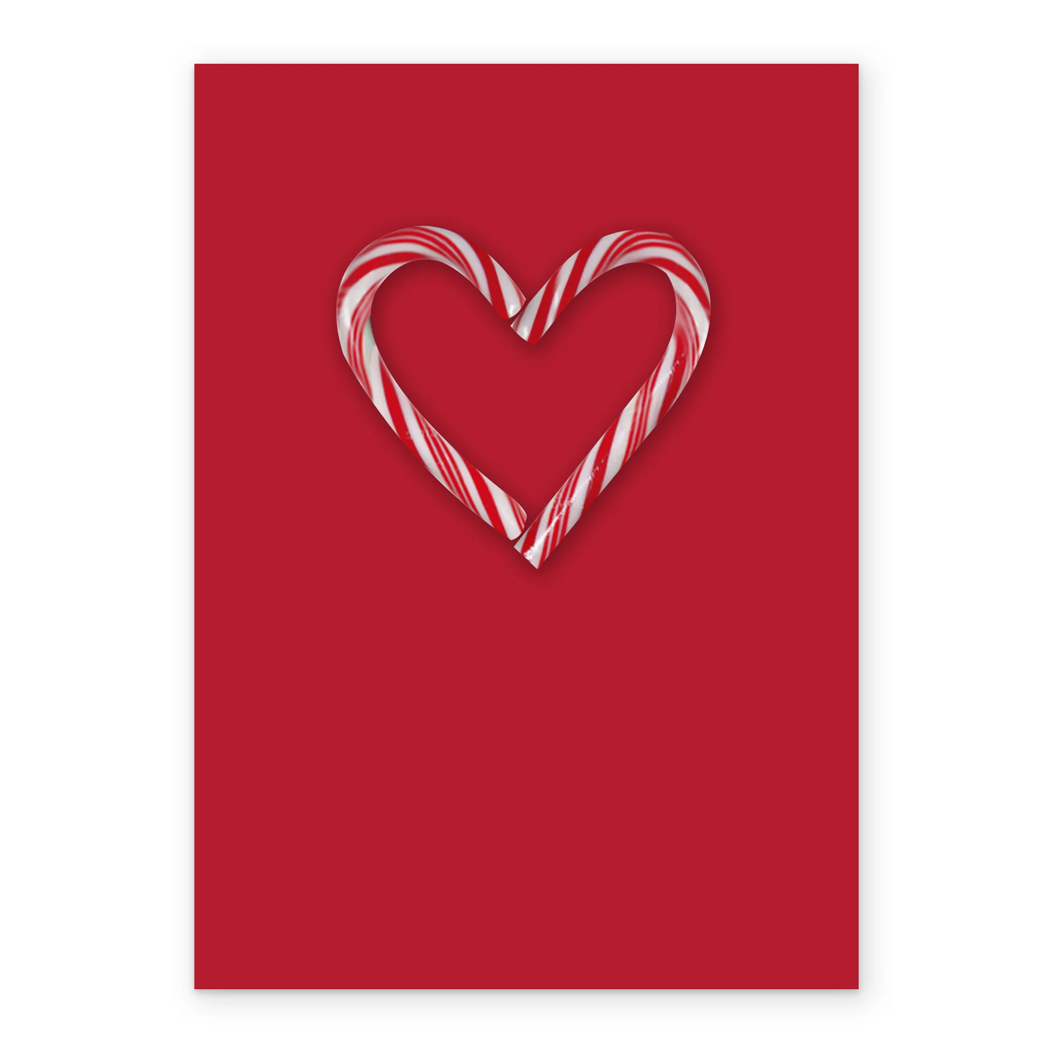 Personalised Heart Candy Canes Christmas Card - Image 2