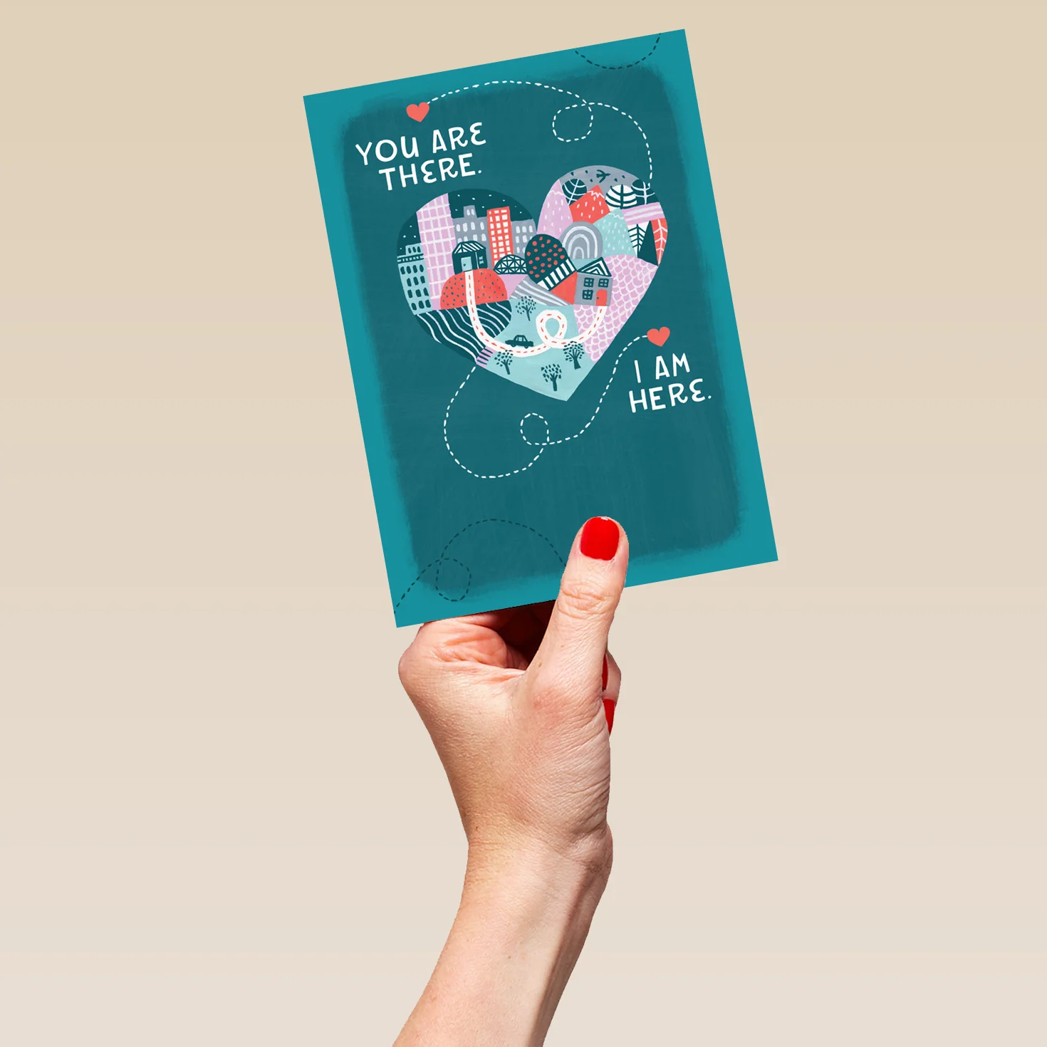 Personalised Heart & Houses Miss You Card - Image 5