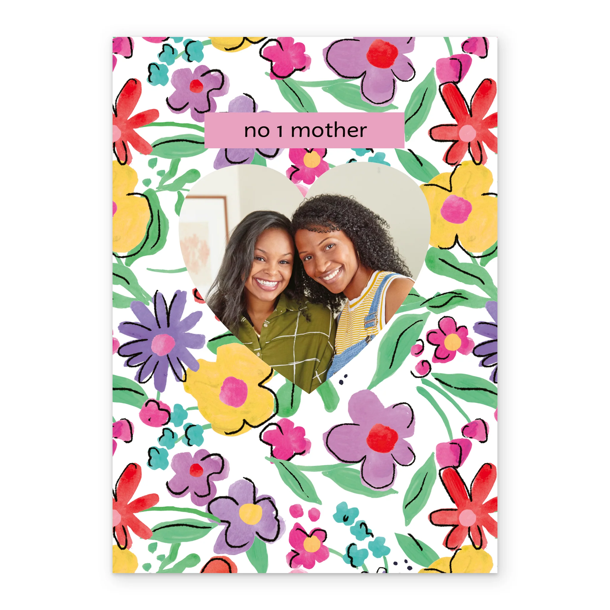 Personalised Heart Number 1 Mother's Day Photo Upload Card For Mother - Image 2