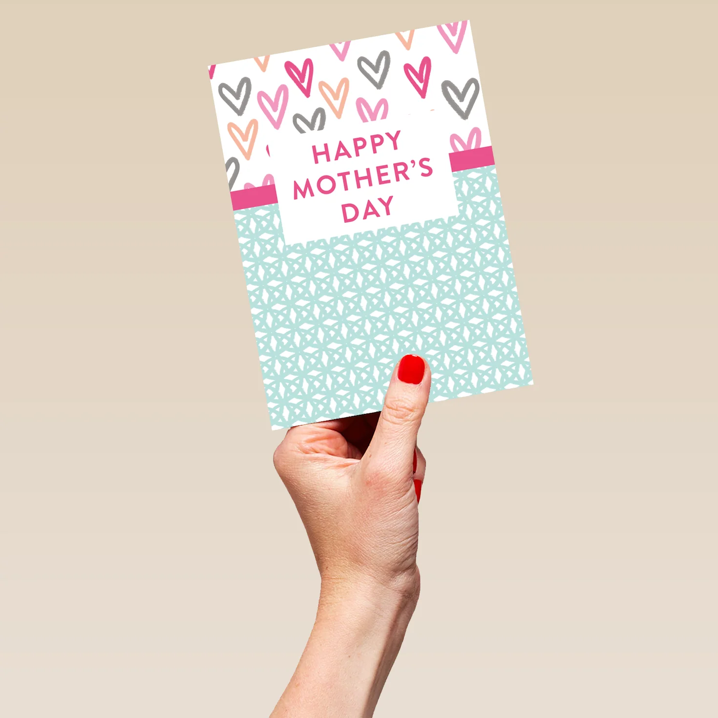 Personalised Heart Pattern Mother's Day Card - Image 5