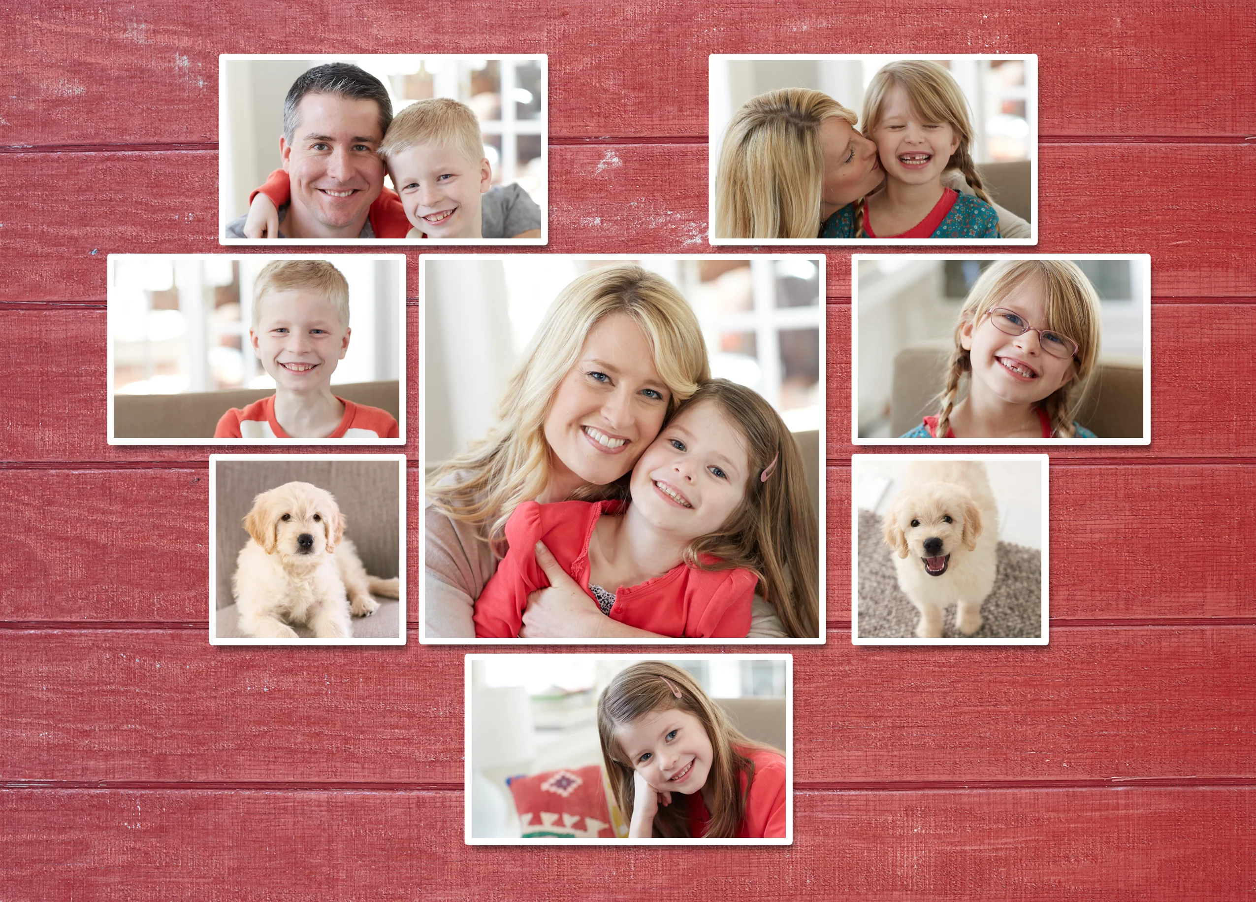 Personalised Heart Photo Upload Collage Christmas Card