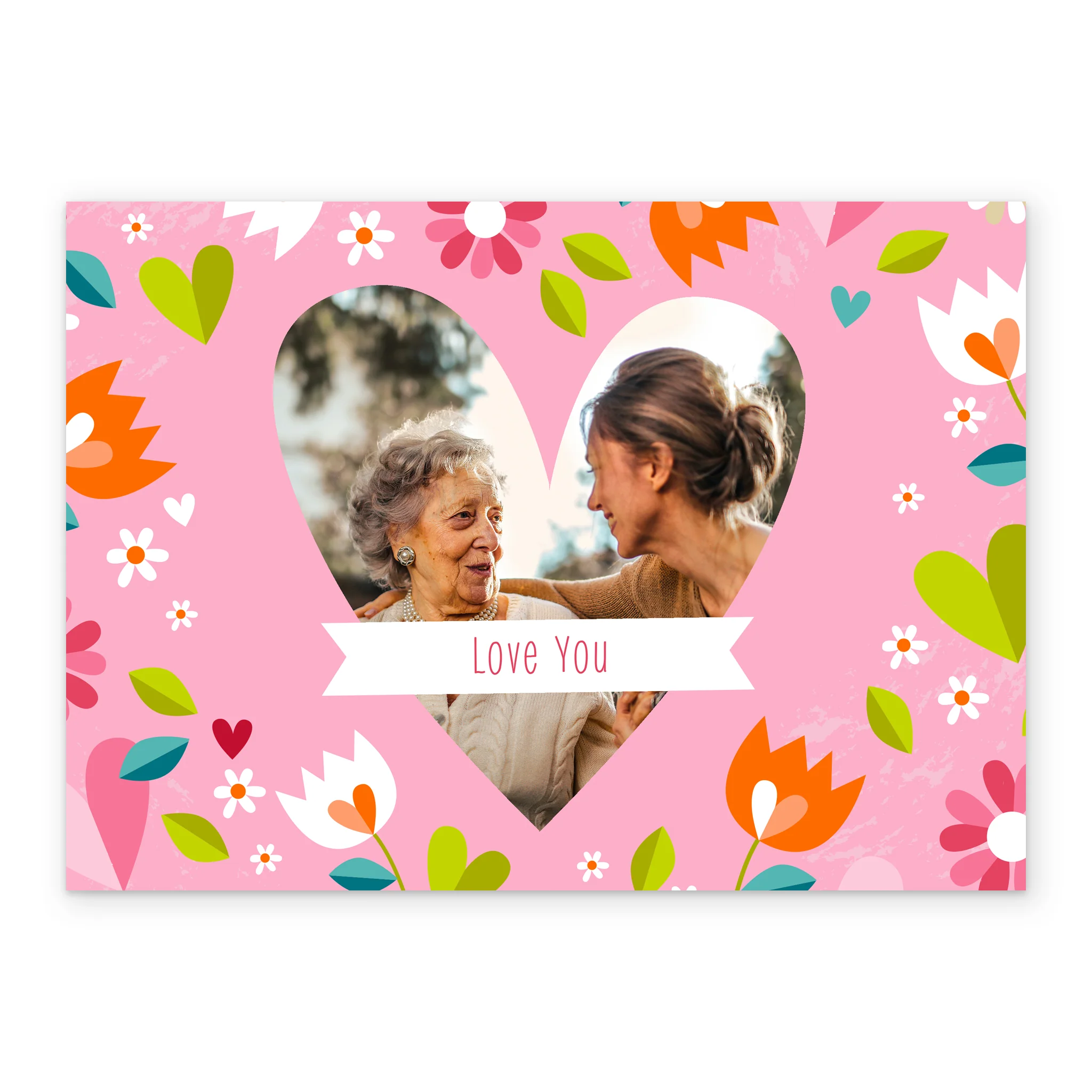 Personalised Heart-Shaped Photo Upload Mother's Day Card - Image 2