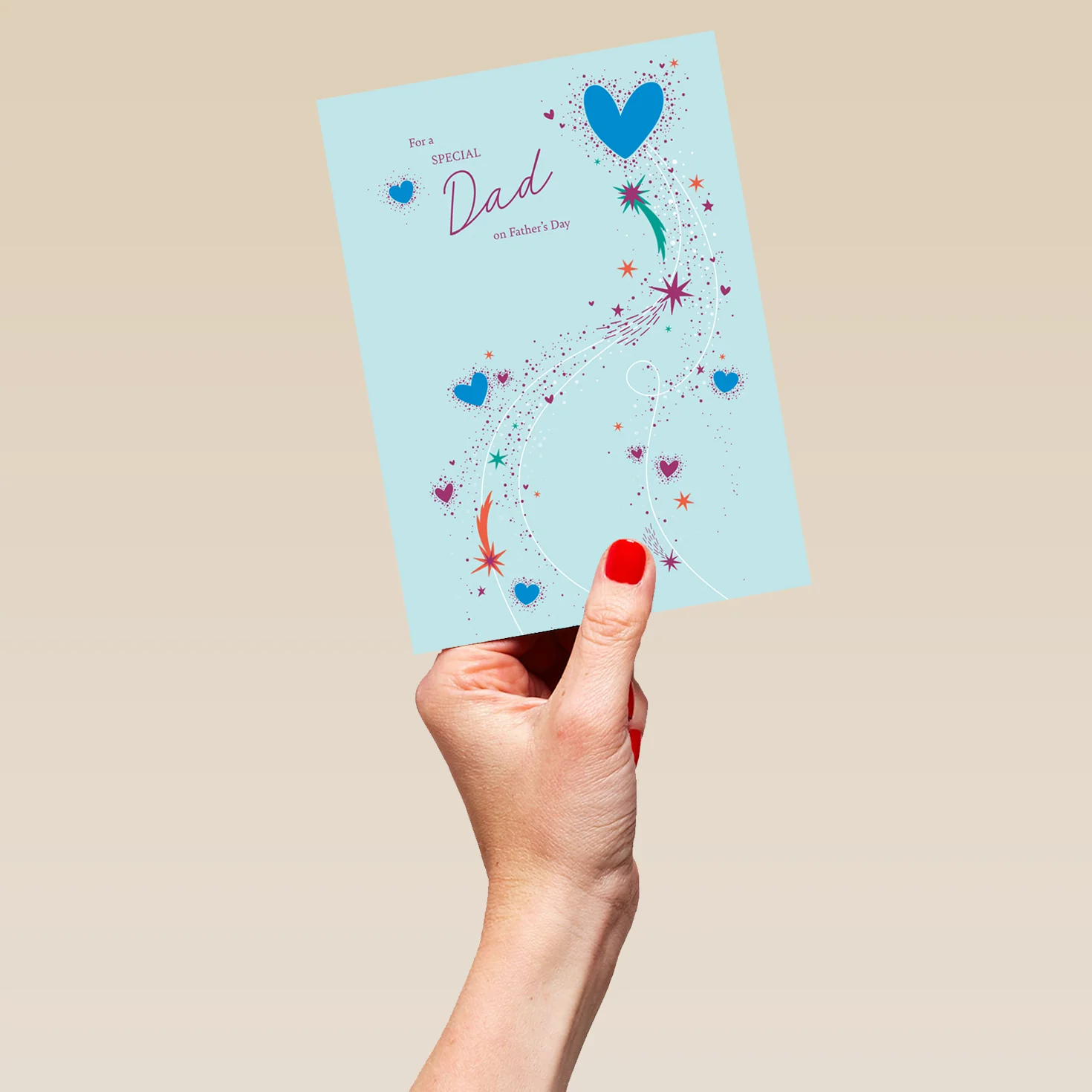 Personalised Hearts and Stars Design Father's Day Card for Dad - Image 5