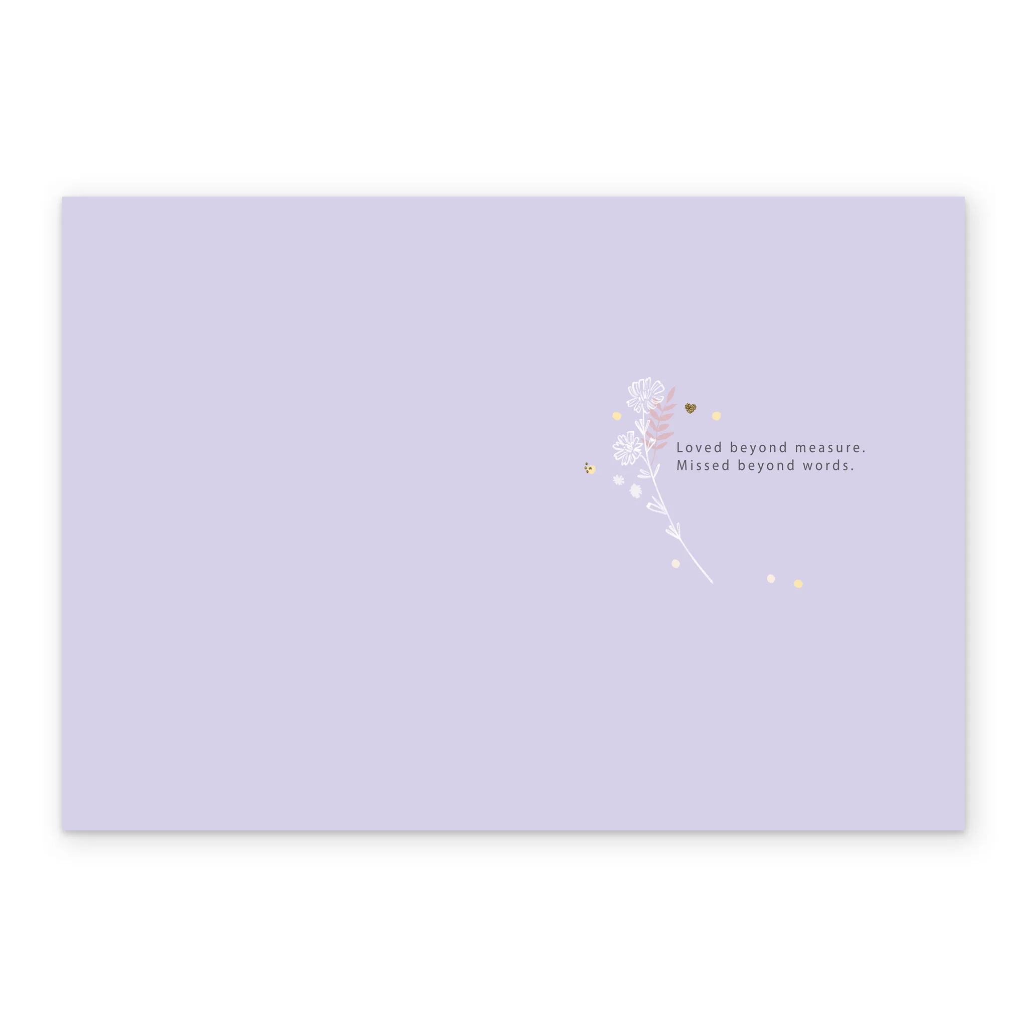 Personalised Heavenly Bloom Sympathy Mother's Day Card - Image 3