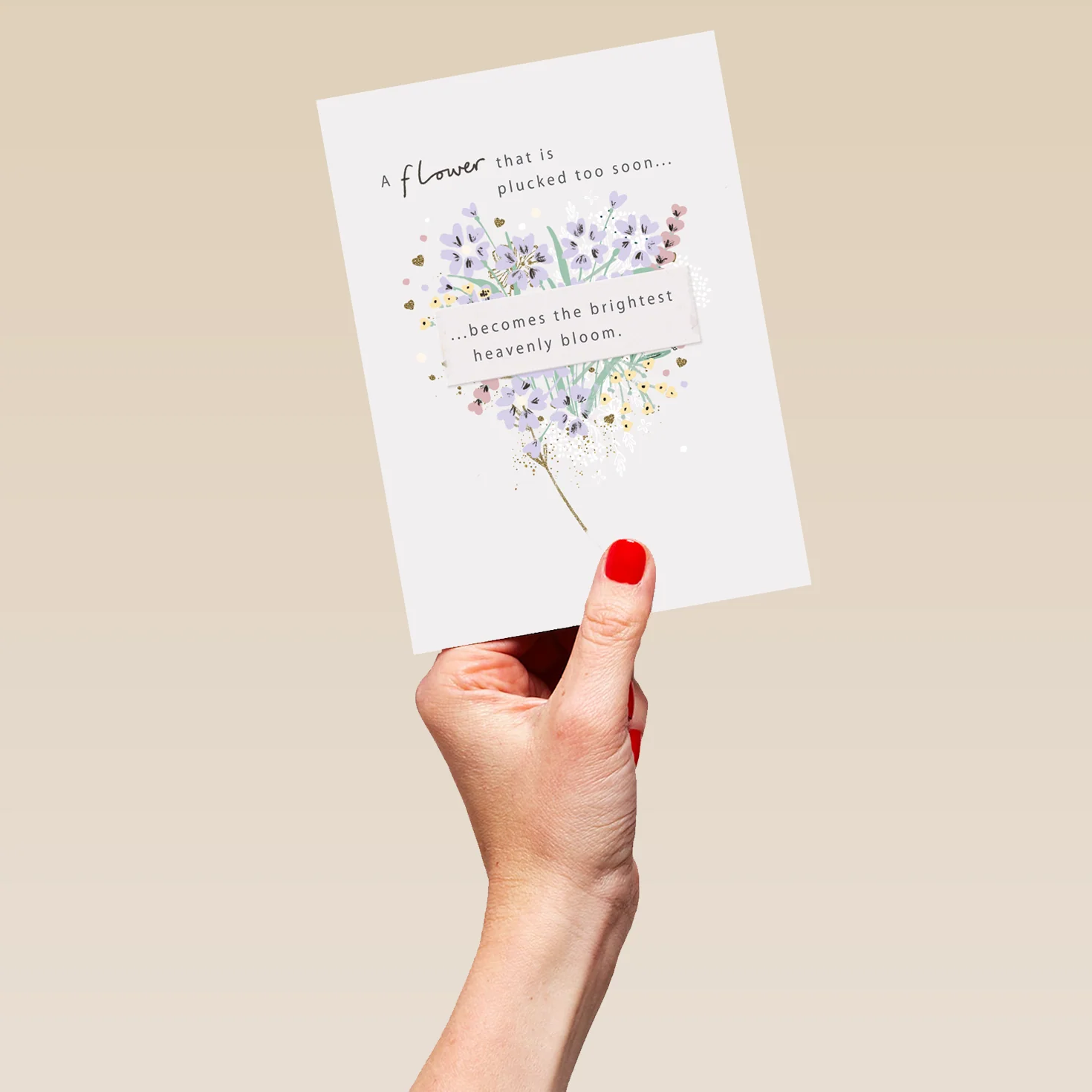 Personalised Heavenly Bloom Sympathy Mother's Day Card - Image 5