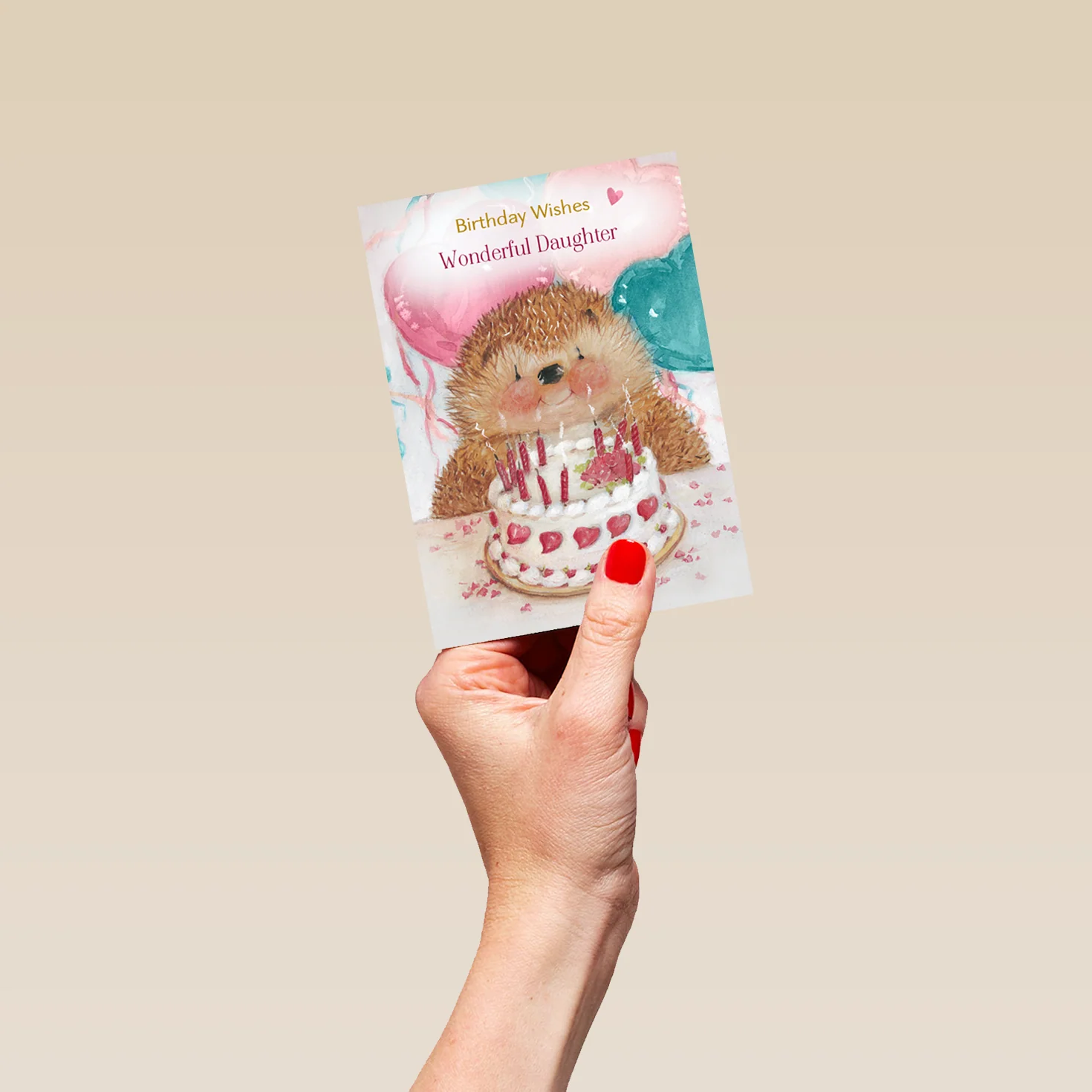 Personalised Hedgehog Daughter Birthday Card - Image 4