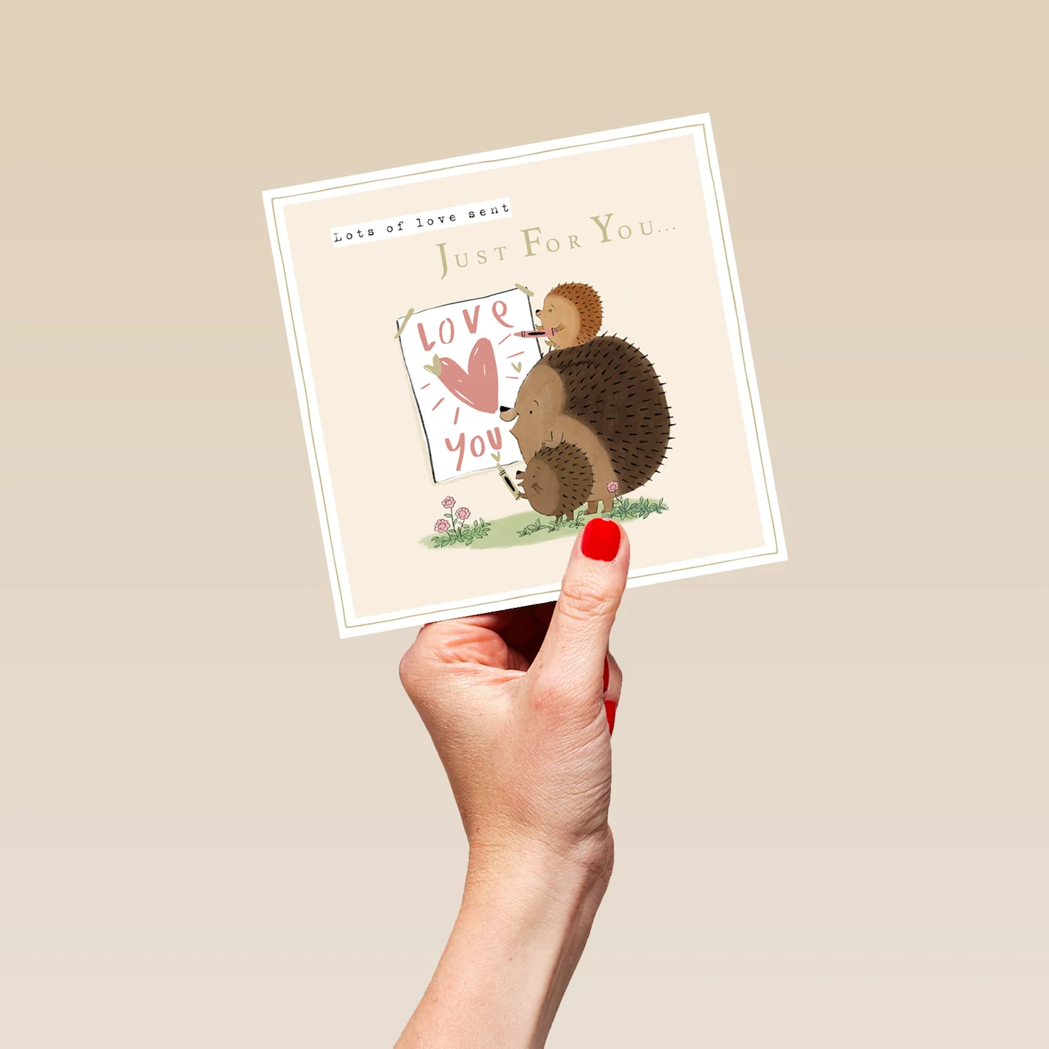 Personalised Hedgehog & Hoglet Mother's Day Card - Image 5