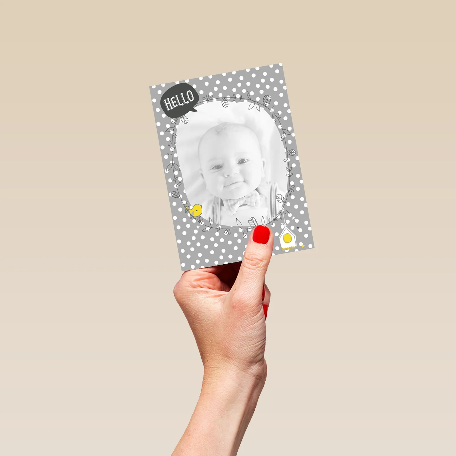 Personalised Hello Little Baby Photo Card - Image 4