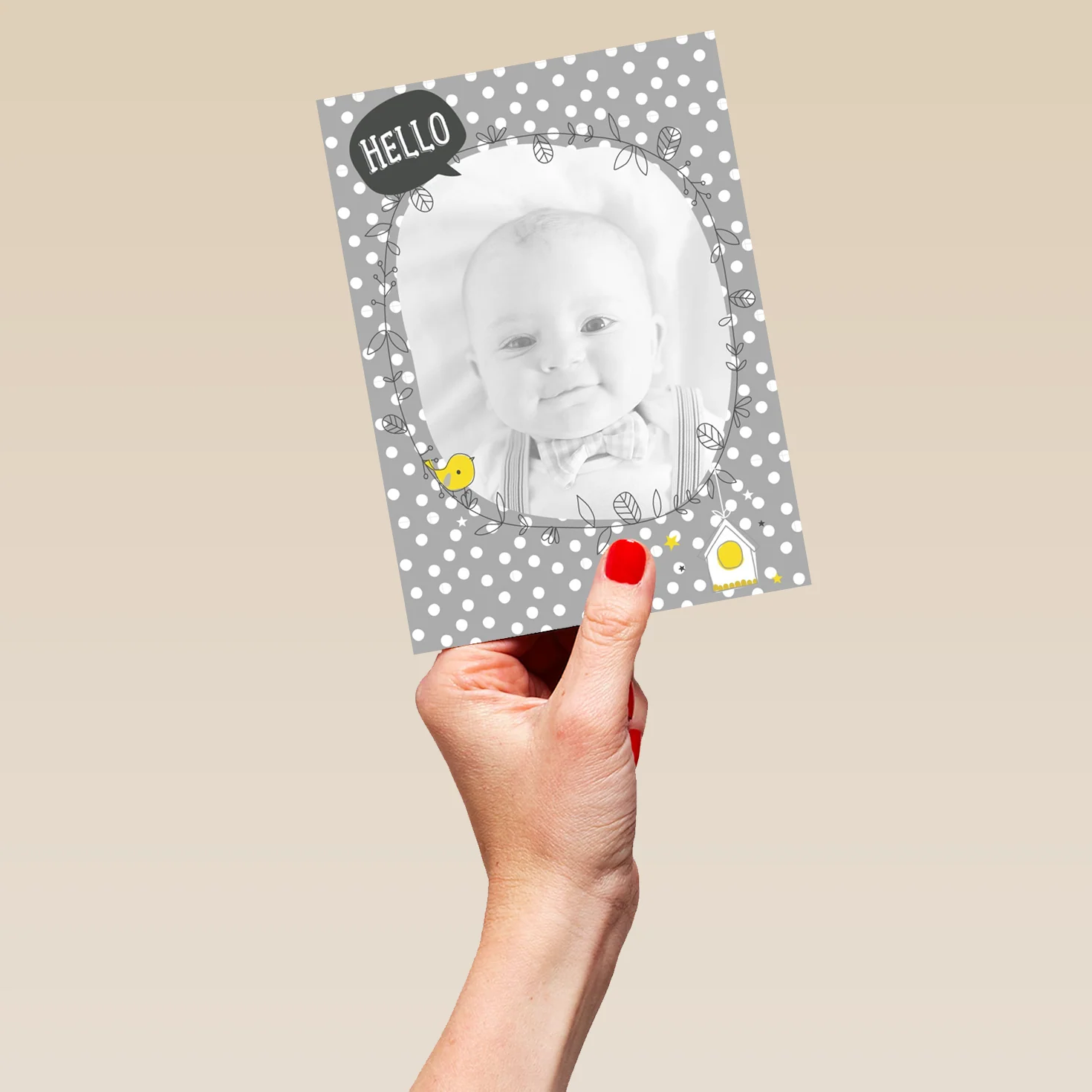 Personalised Hello Little Baby Photo Card - Image 5