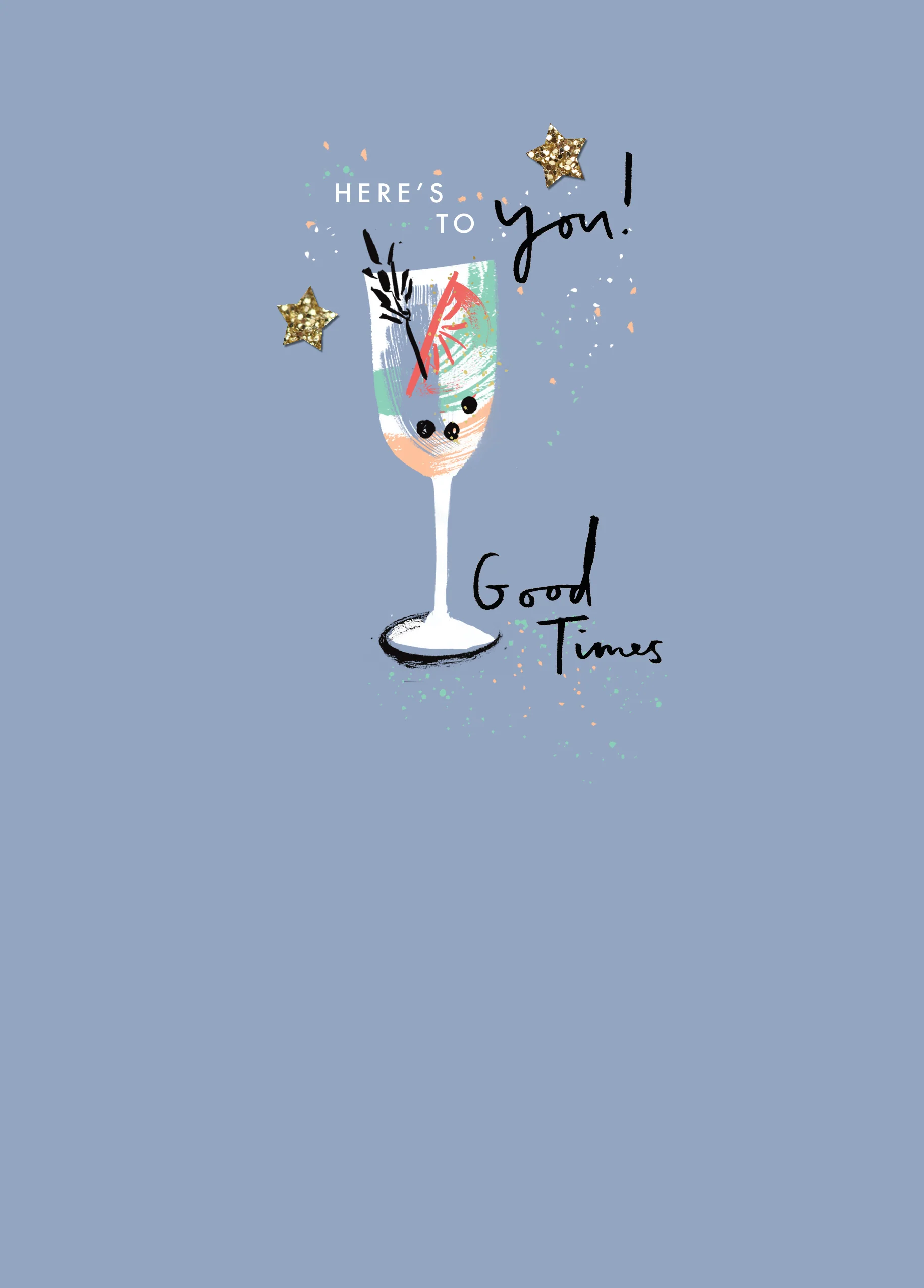 Personalised Here's To You Cocktail Birthday Card