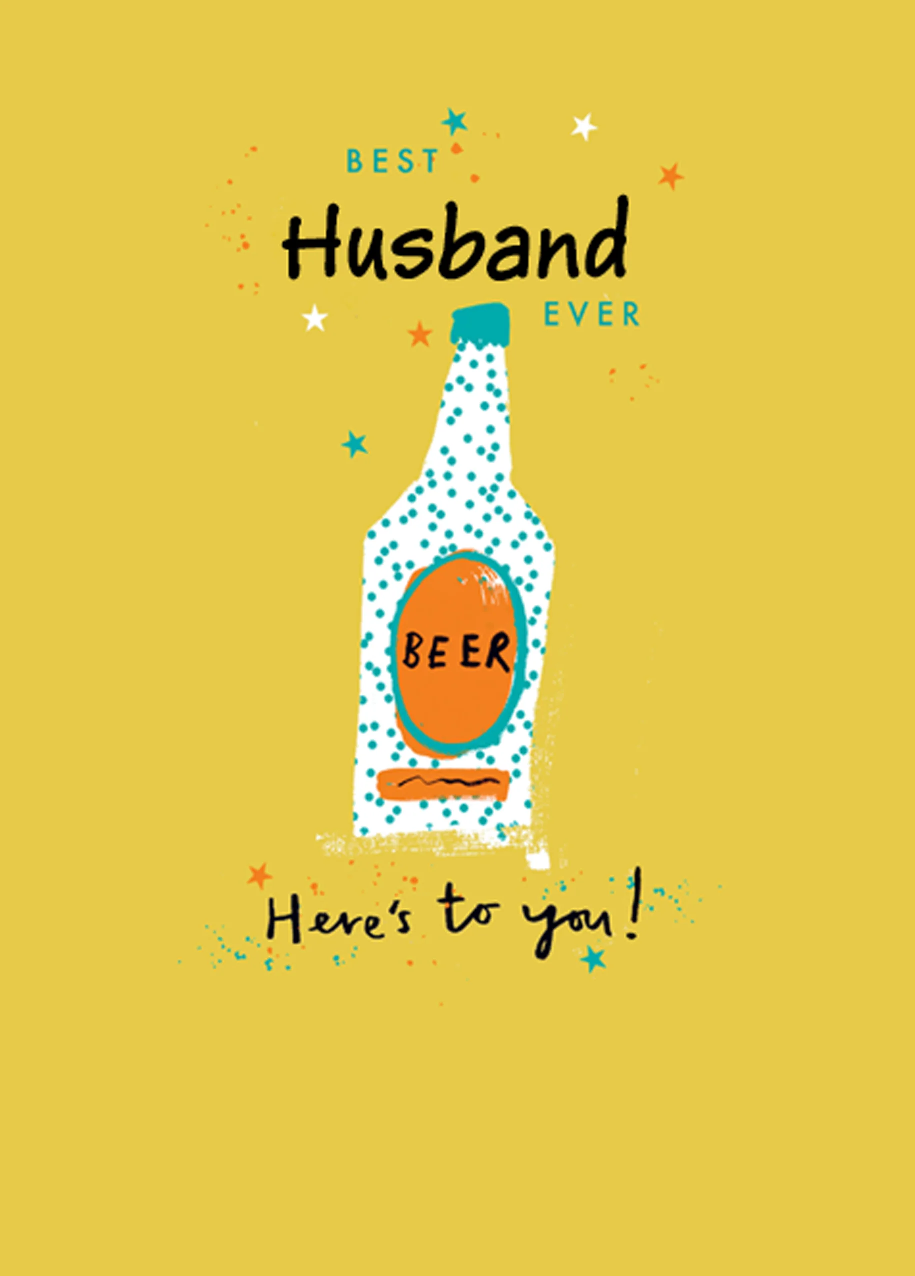 Personalised Here's To You Husband Birthday Card