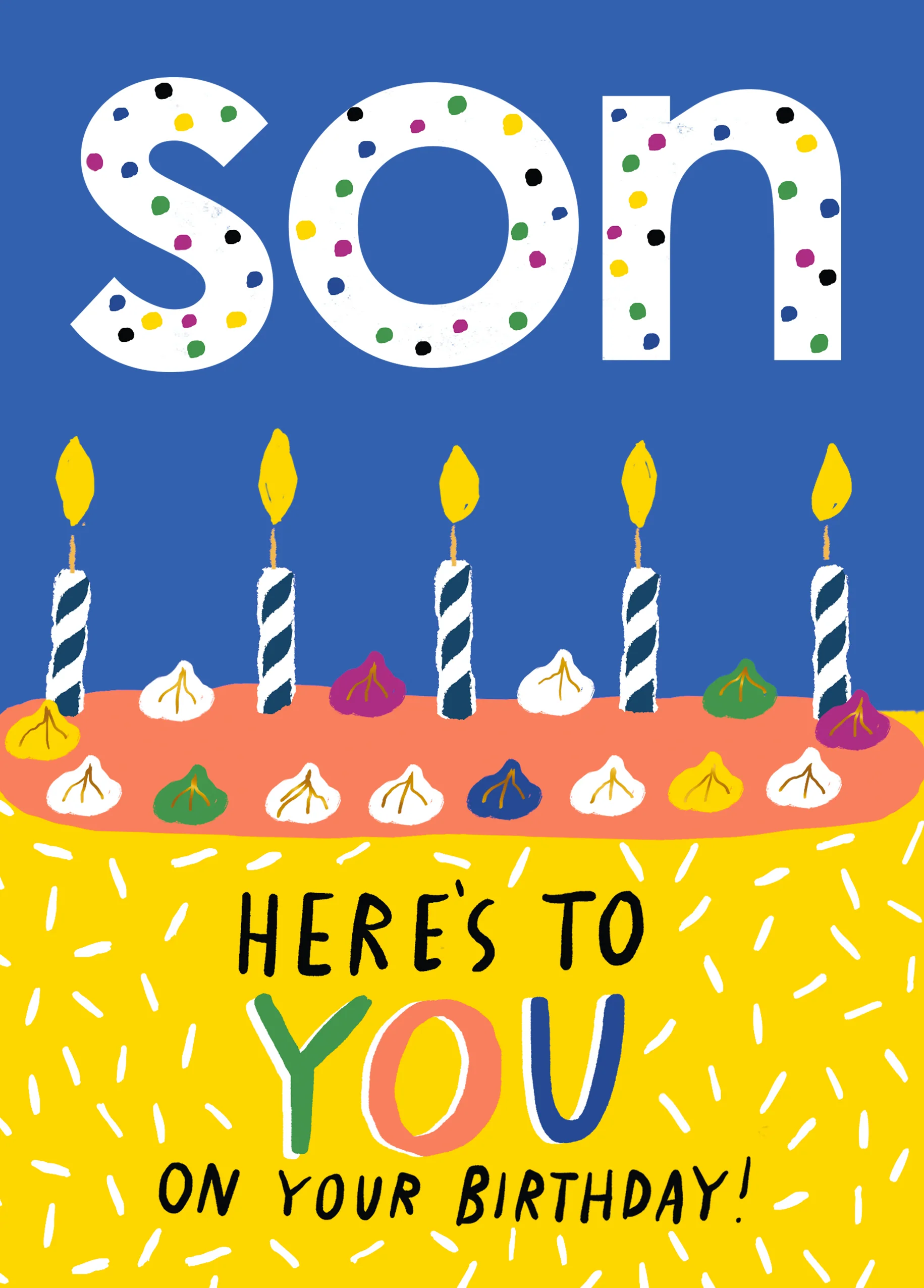 Personalised Here's To You Son Birthday Card