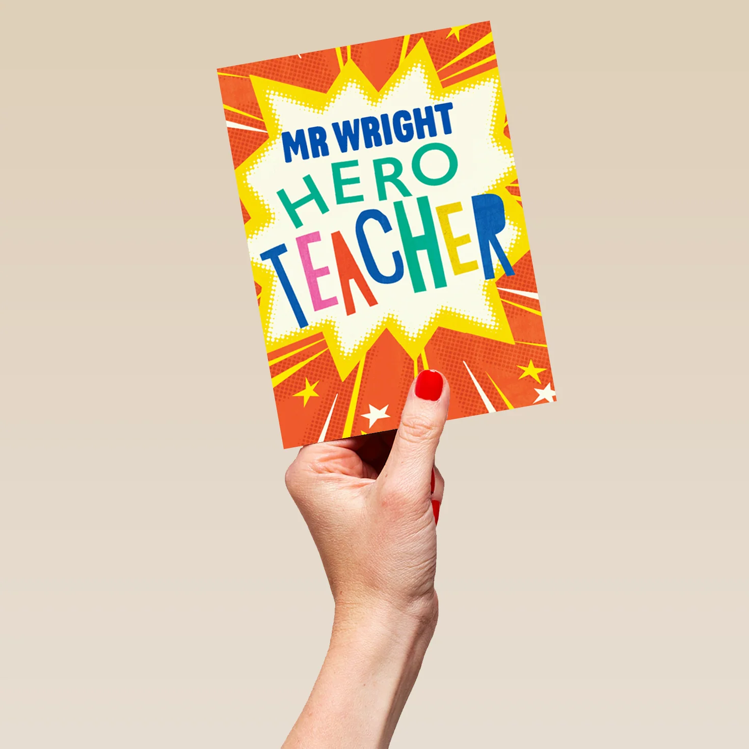 Personalised Hero Teacher Thank You Card - Image 5
