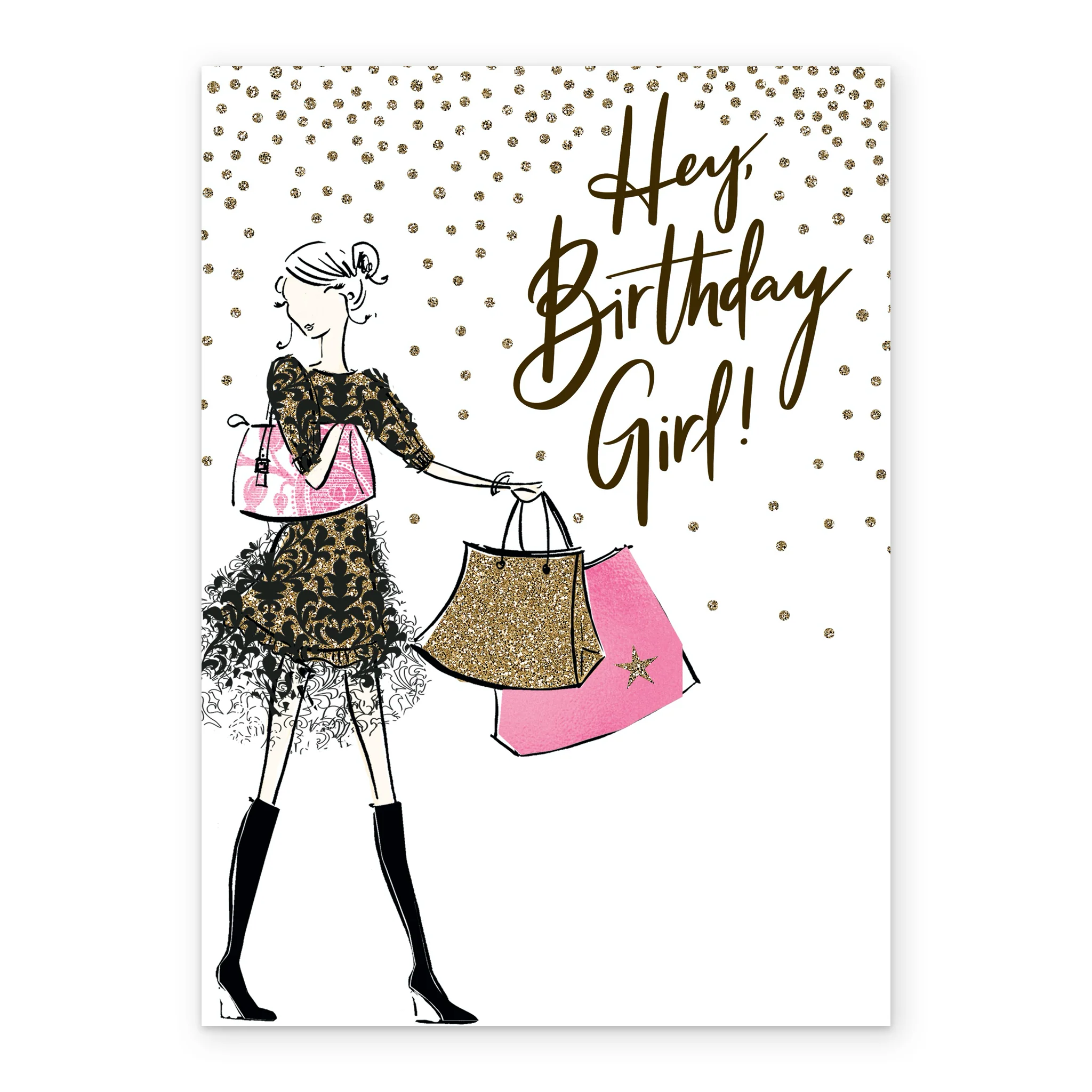Personalised Hey Birthday Girl Card - Image 2