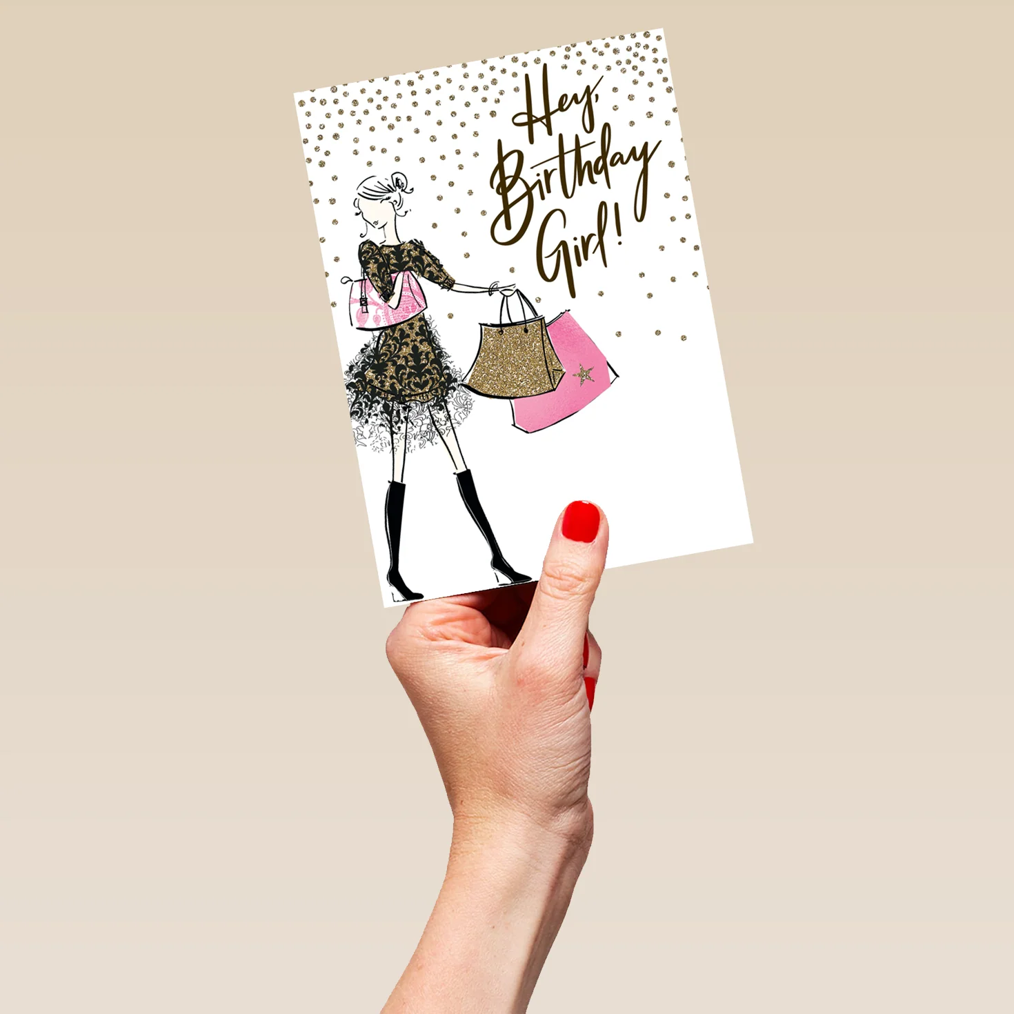 Personalised Hey Birthday Girl Card - Image 5