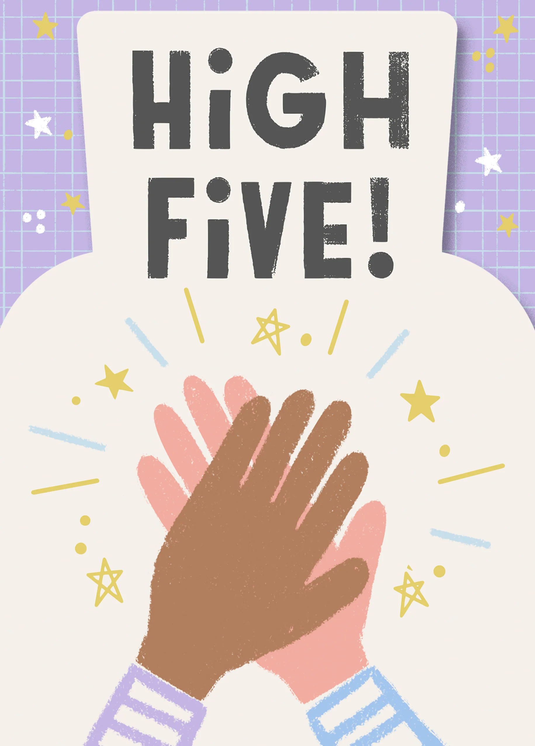 Personalised High Five Encouragement Card