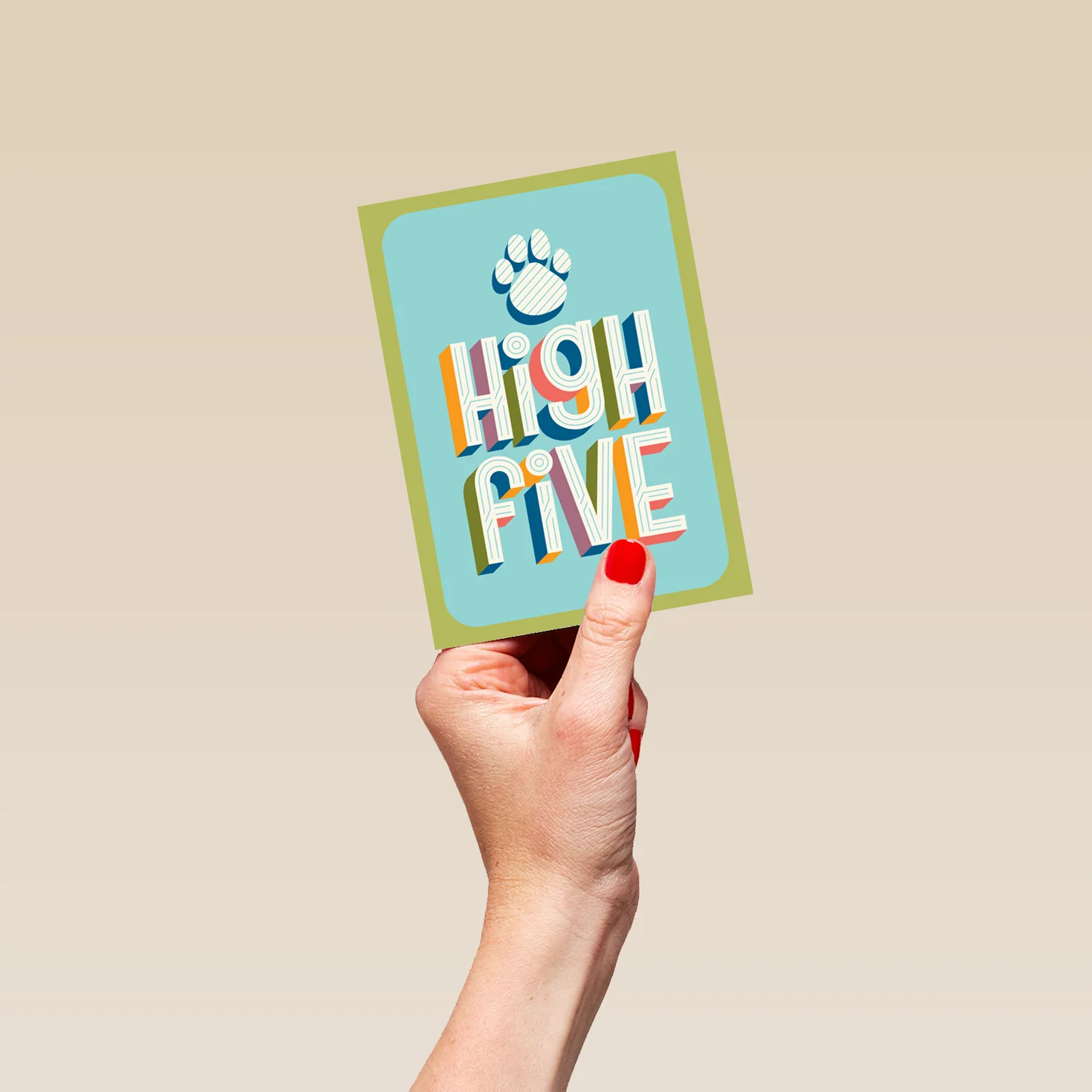 Personalised High Five Father's Day Card for Pet Dad - Image 4