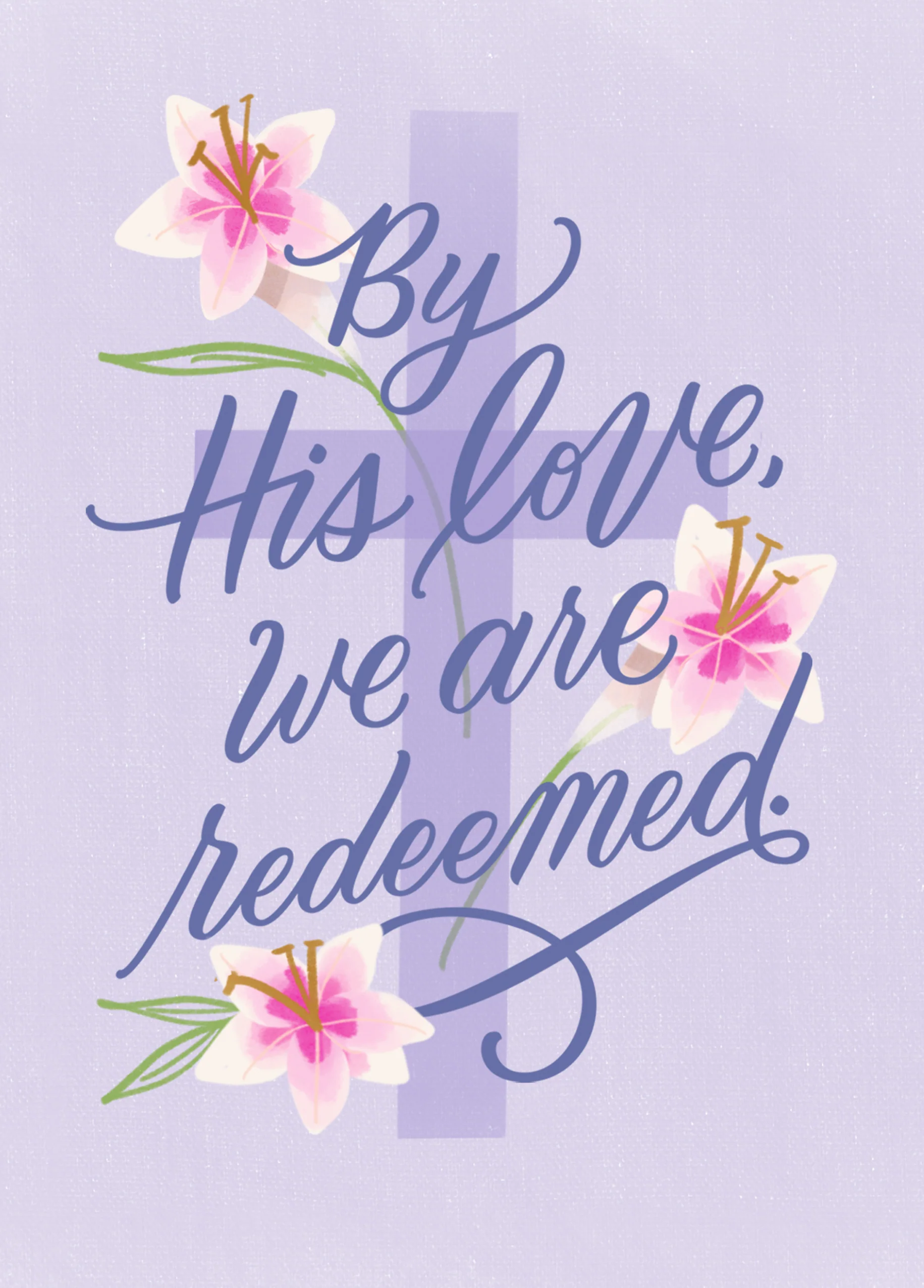 Personalised 'His Love' Religious Quote Easter Card