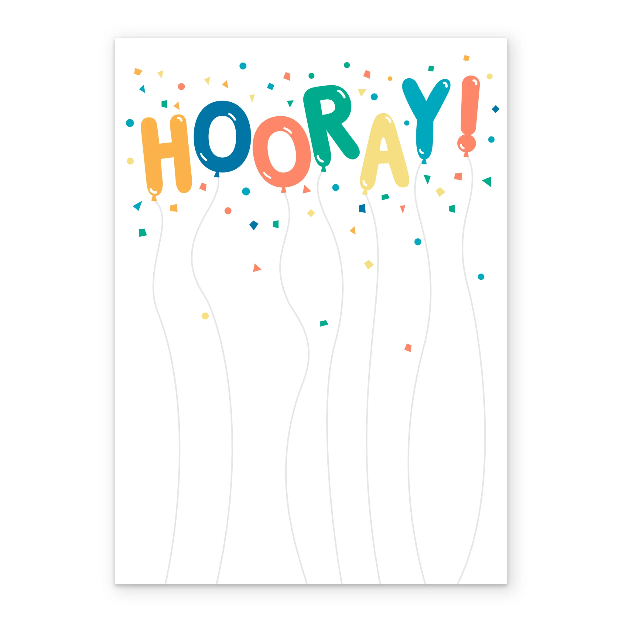 Personalised Hooray Balloons Congratulations Card - Image 2