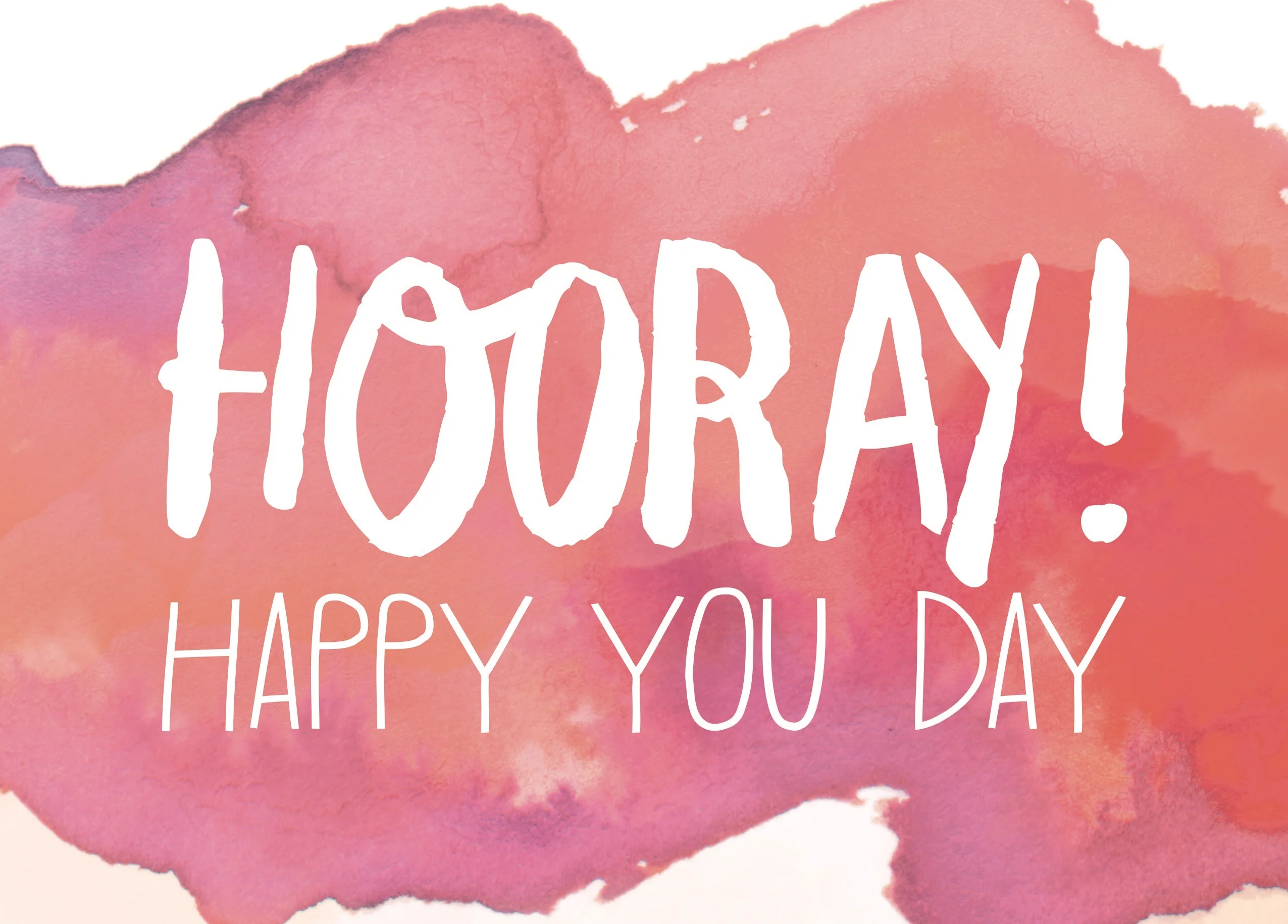 Personalised Hooray Happy You Day With Marble Print Card