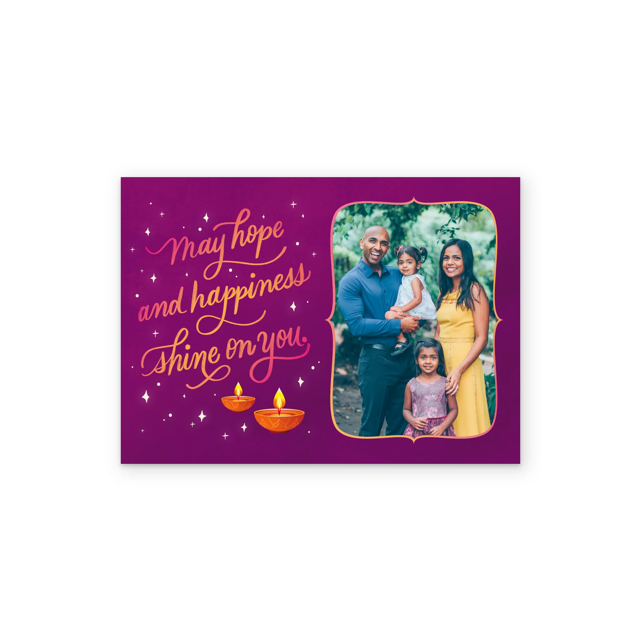 Personalised 'Hope & Happiness' Photo Upload Diwali Card - Image 2