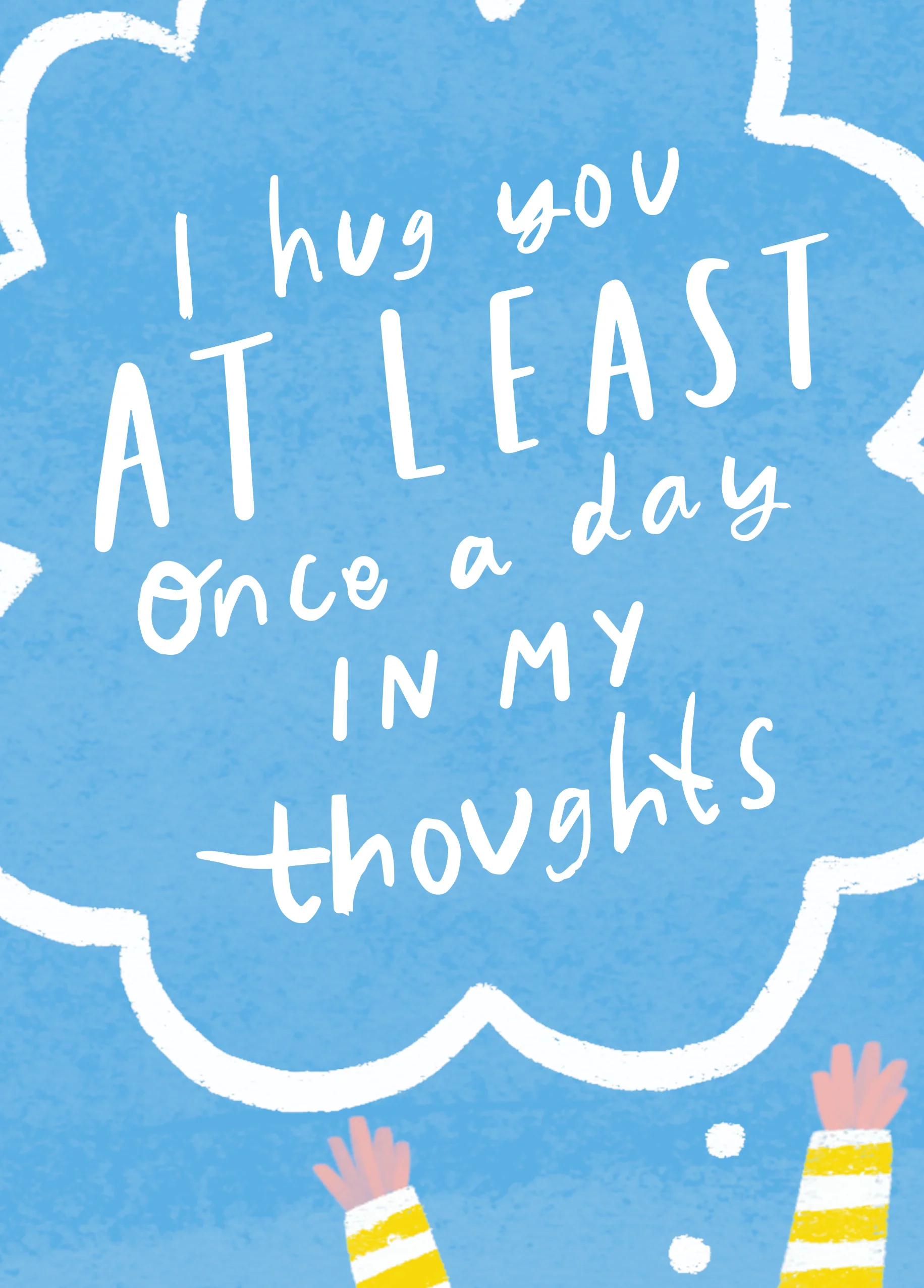 Personalised Hug You Once A Day Card