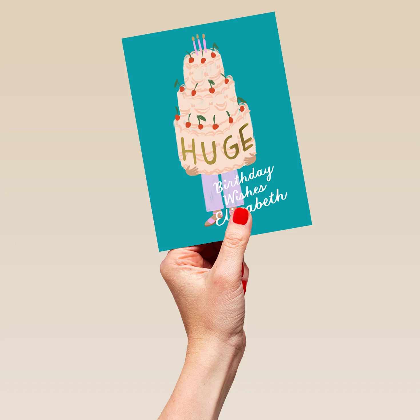 Personalised 'Huge Wishes' Illustrated Birthday Card - Image 5