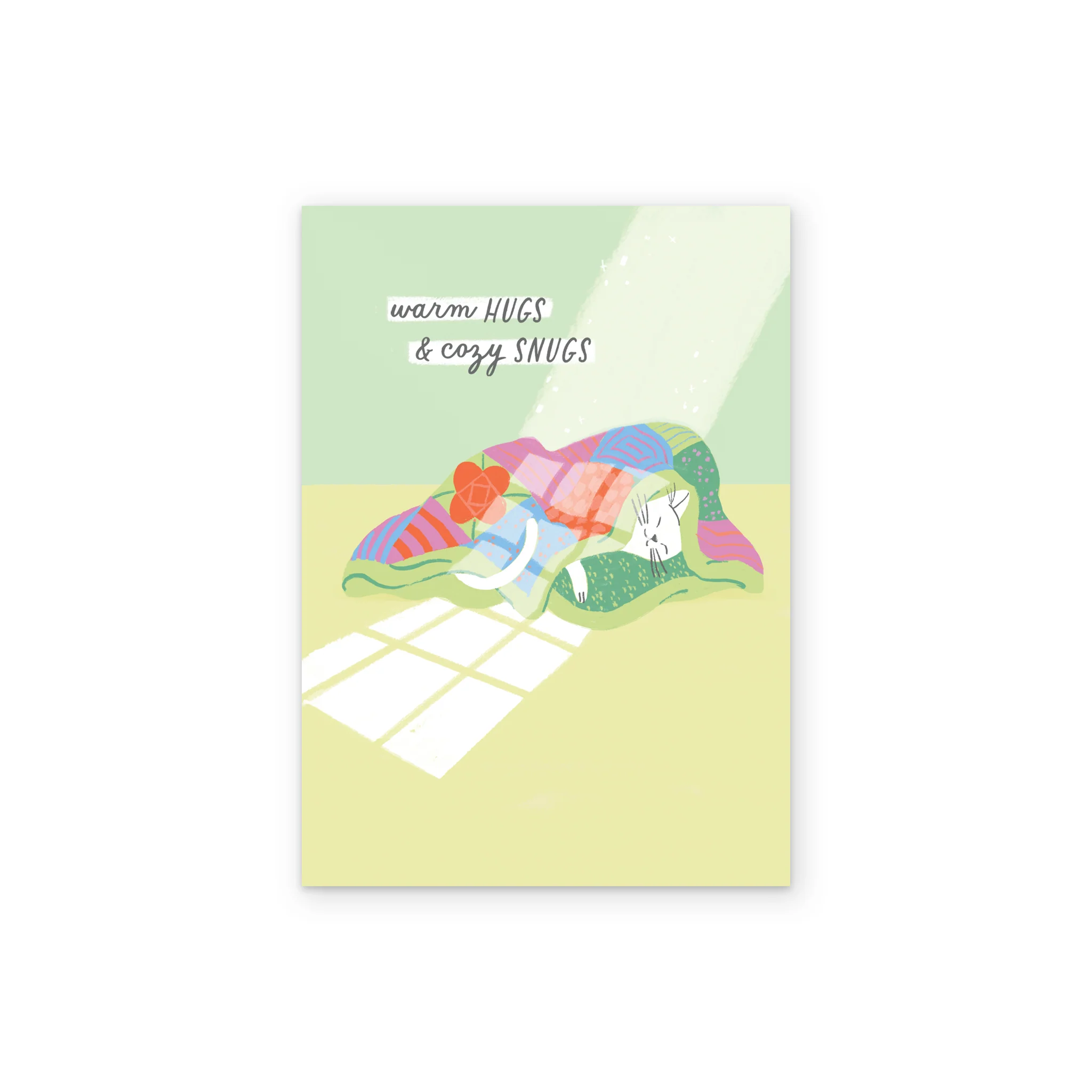 Personalised 'Hugs & Snugs' Illustrated Thinking of You Card - Image 2