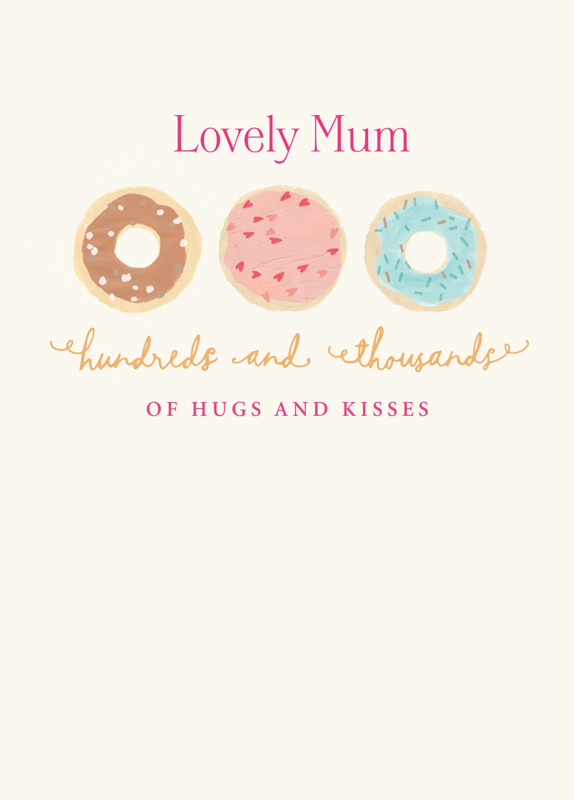 Personalised Hundreds and Thousands of Hugs and Kisses Mother's Day Card For Mum