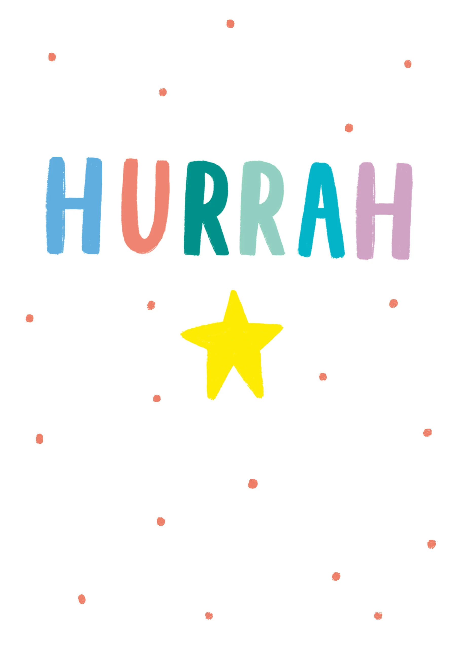 Personalised Hurrah And Star Congratulations Card