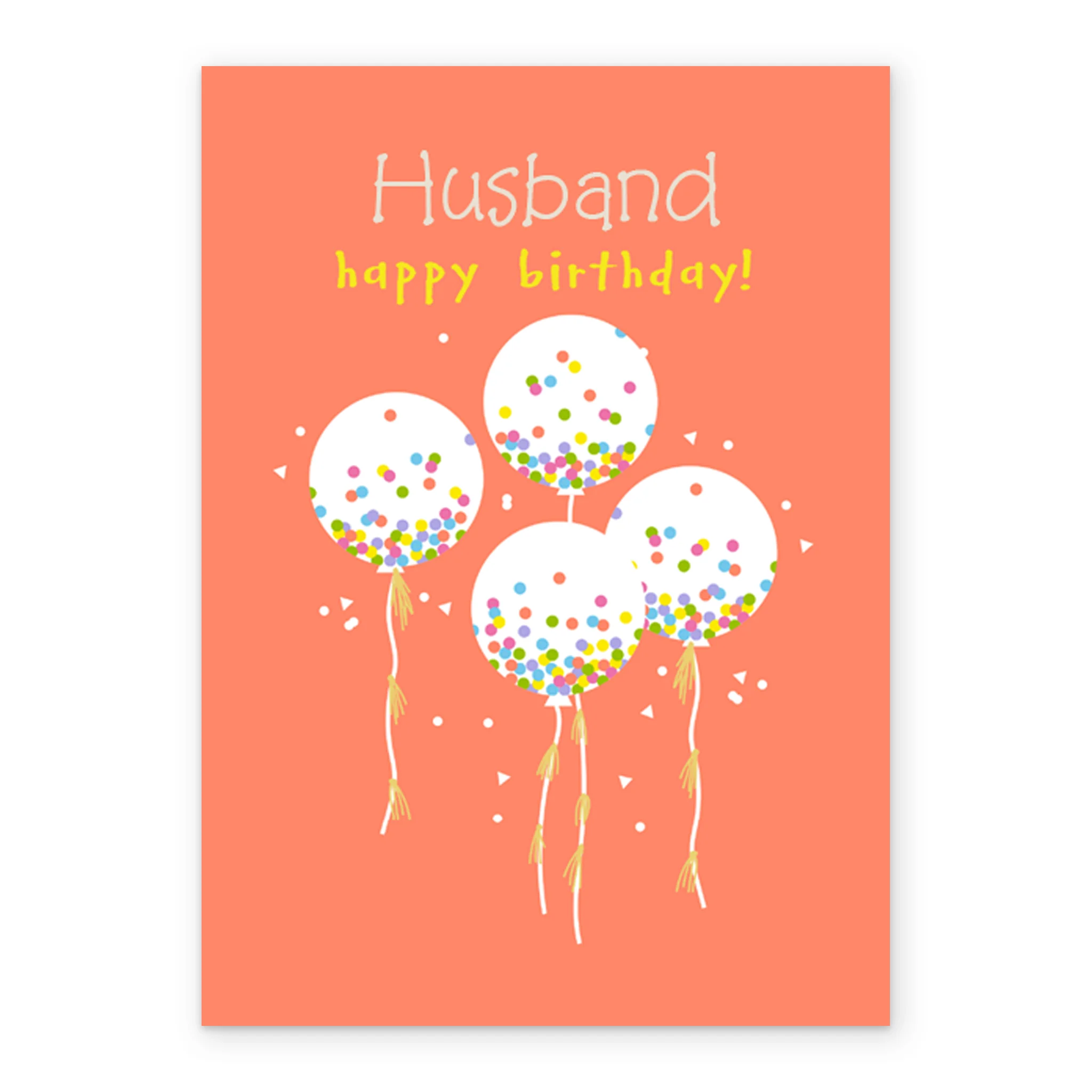Personalised Husband Birthday Balloons Card - Image 2