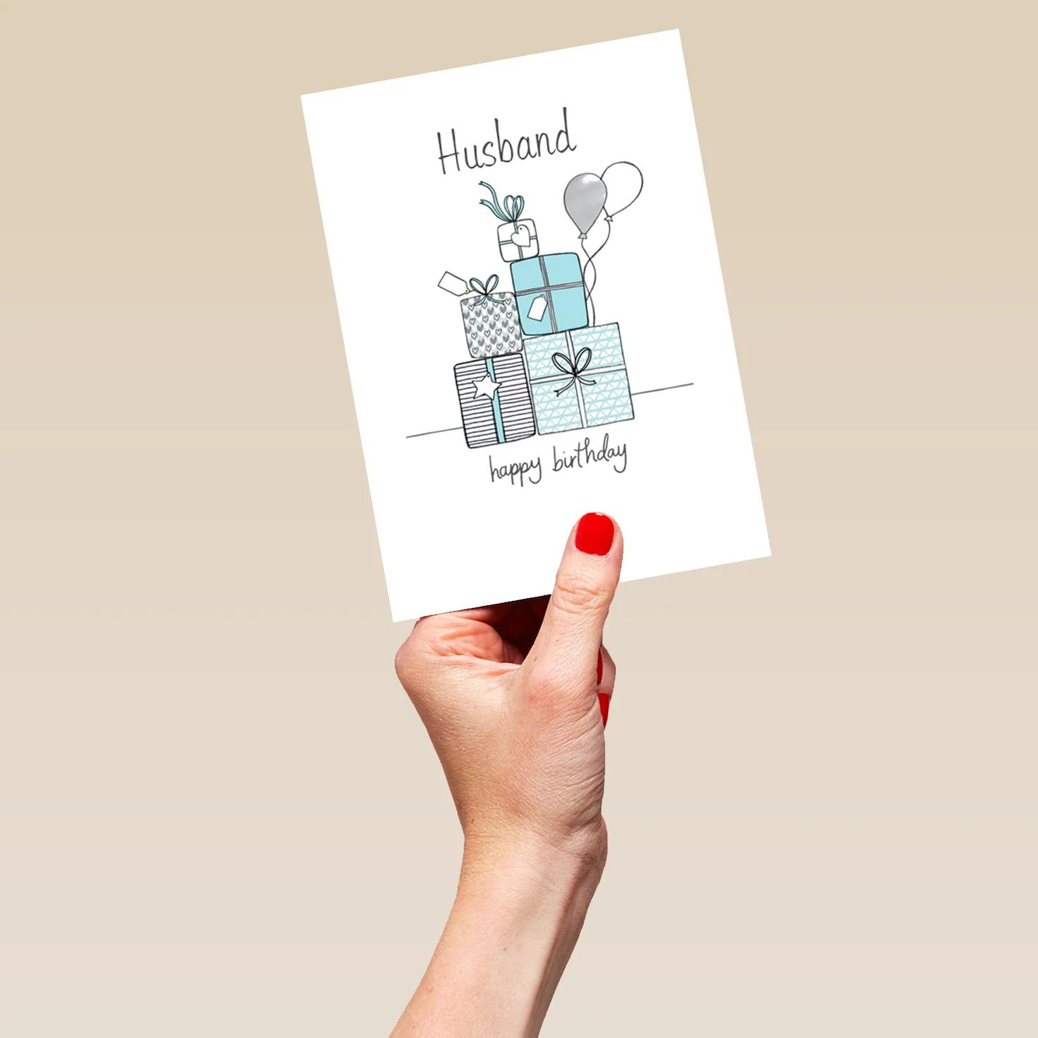 Personalised Husband Birthday Gift & Balloons Card - Image 5