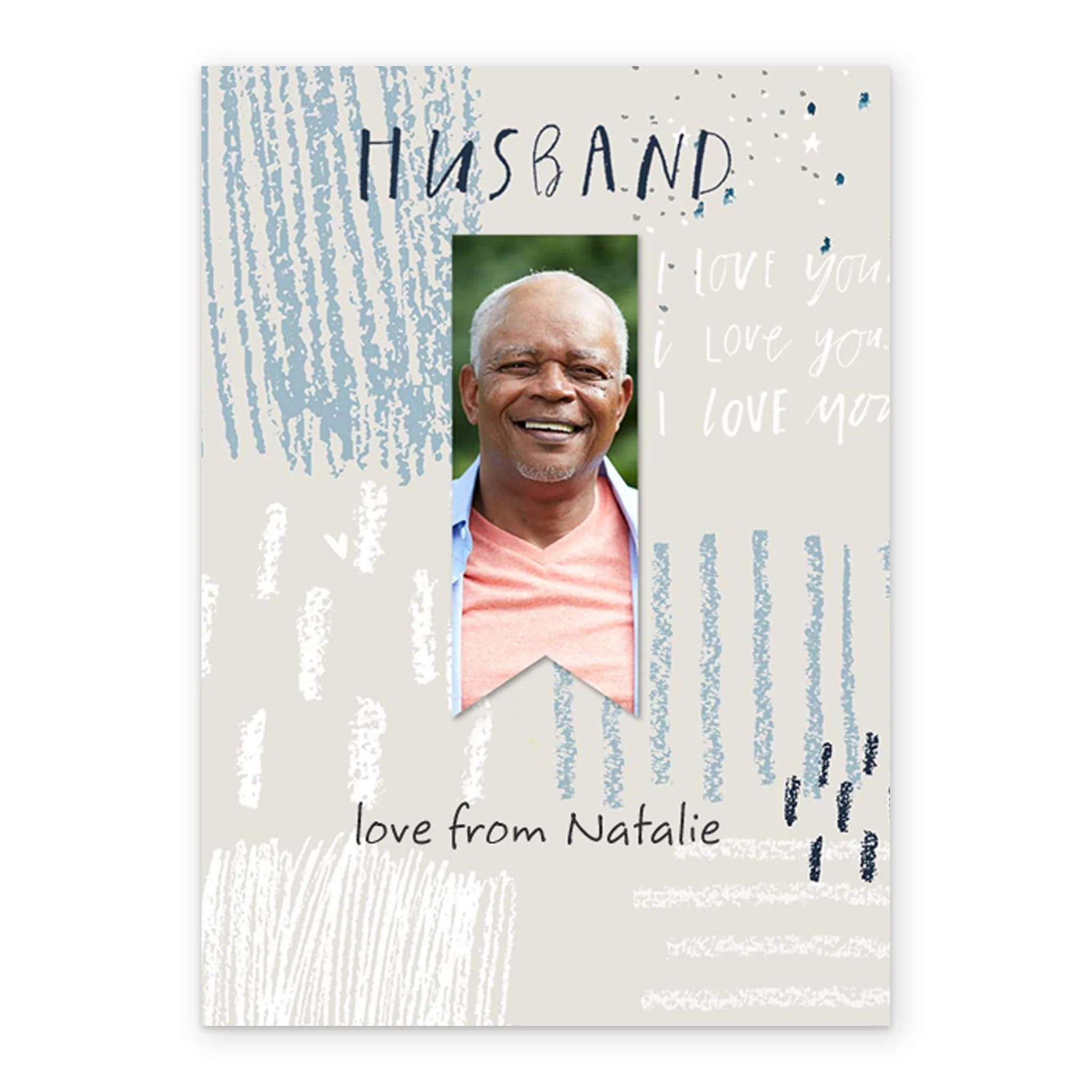 Personalised Husband Contemporary Love Photo Card - Image 2