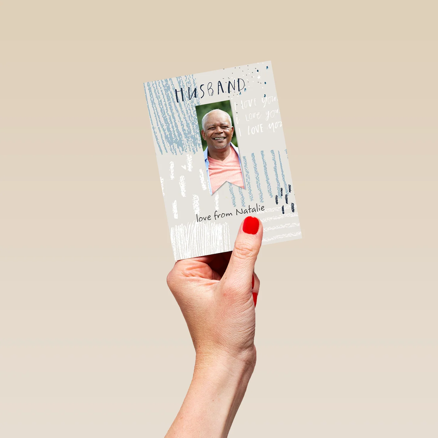 Personalised Husband Contemporary Love Photo Card - Image 4