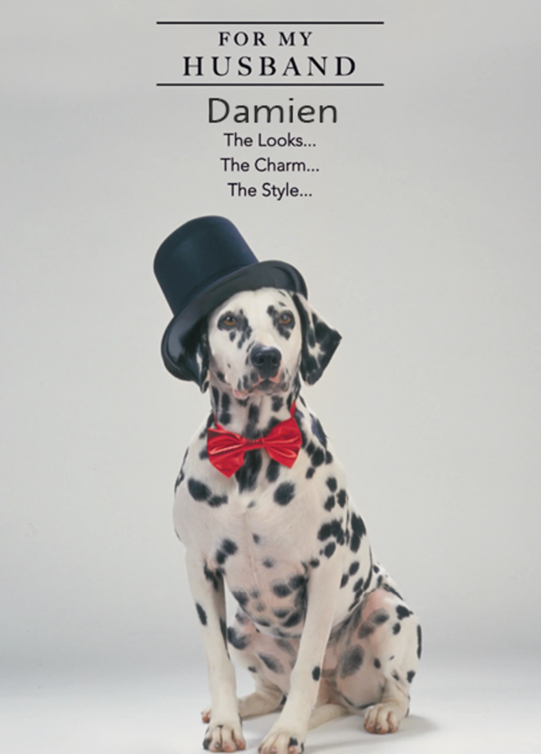 Personalised Husband Cute Dog Card