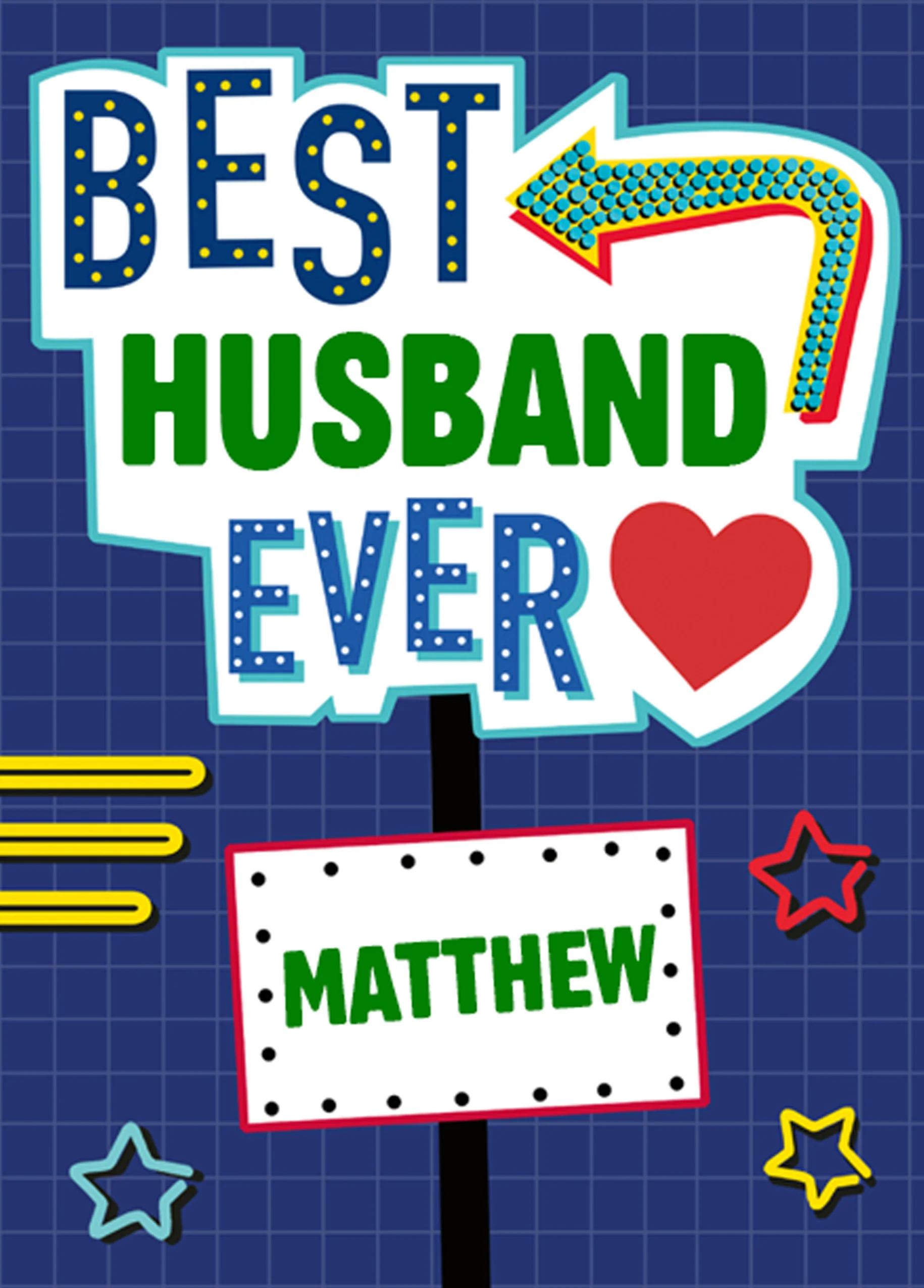 Personalised Husband Father's Day Best Ever Sign Editable Card