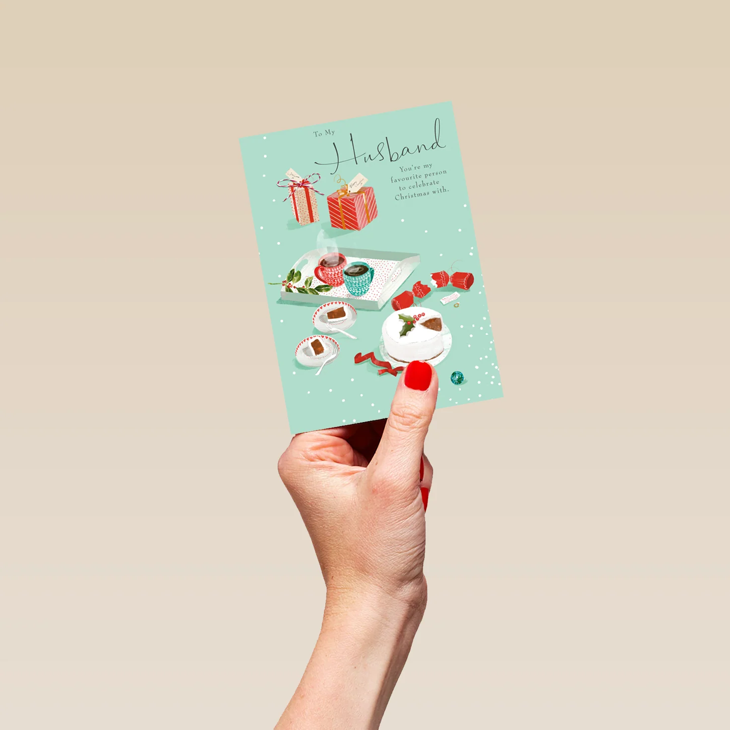 Personalised Husband Food & Gifts Lucy Cromwell Christmas Card - Image 4