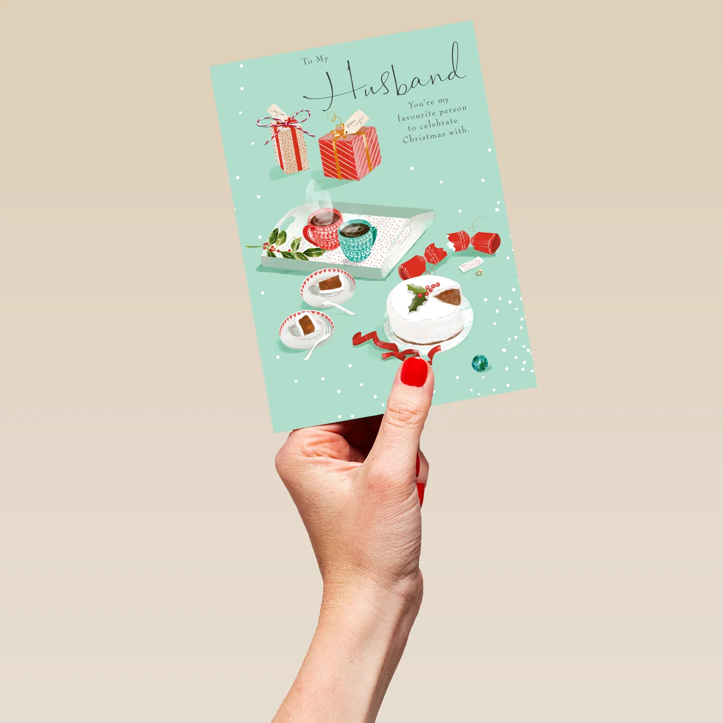 Personalised Husband Food & Gifts Lucy Cromwell Christmas Card - Image 5