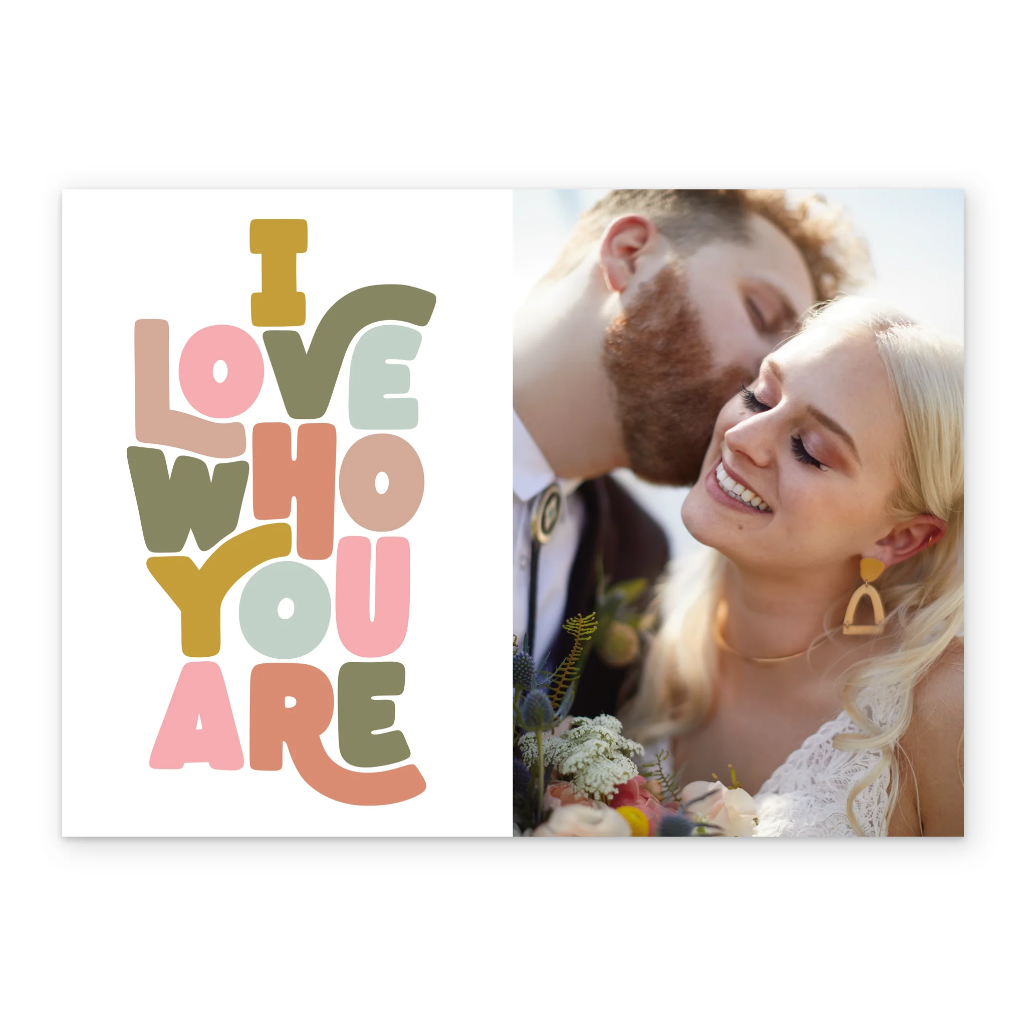 Personalised 'I Love Who You Are' Photo Upload Valentine's Day Card - Image 2