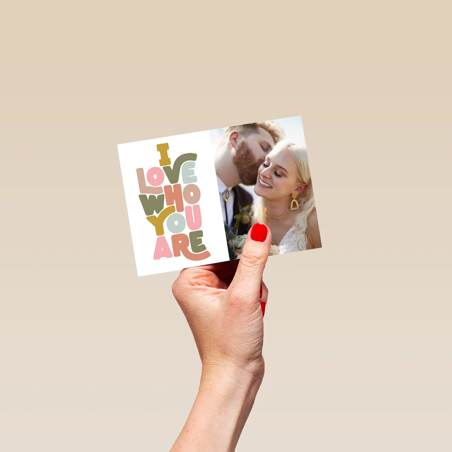 Personalised 'I Love Who You Are' Photo Upload Valentine's Day Card - Image 4