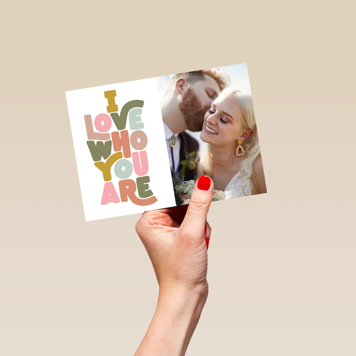 Personalised 'I Love Who You Are' Photo Upload Valentine's Day Card - Image 5