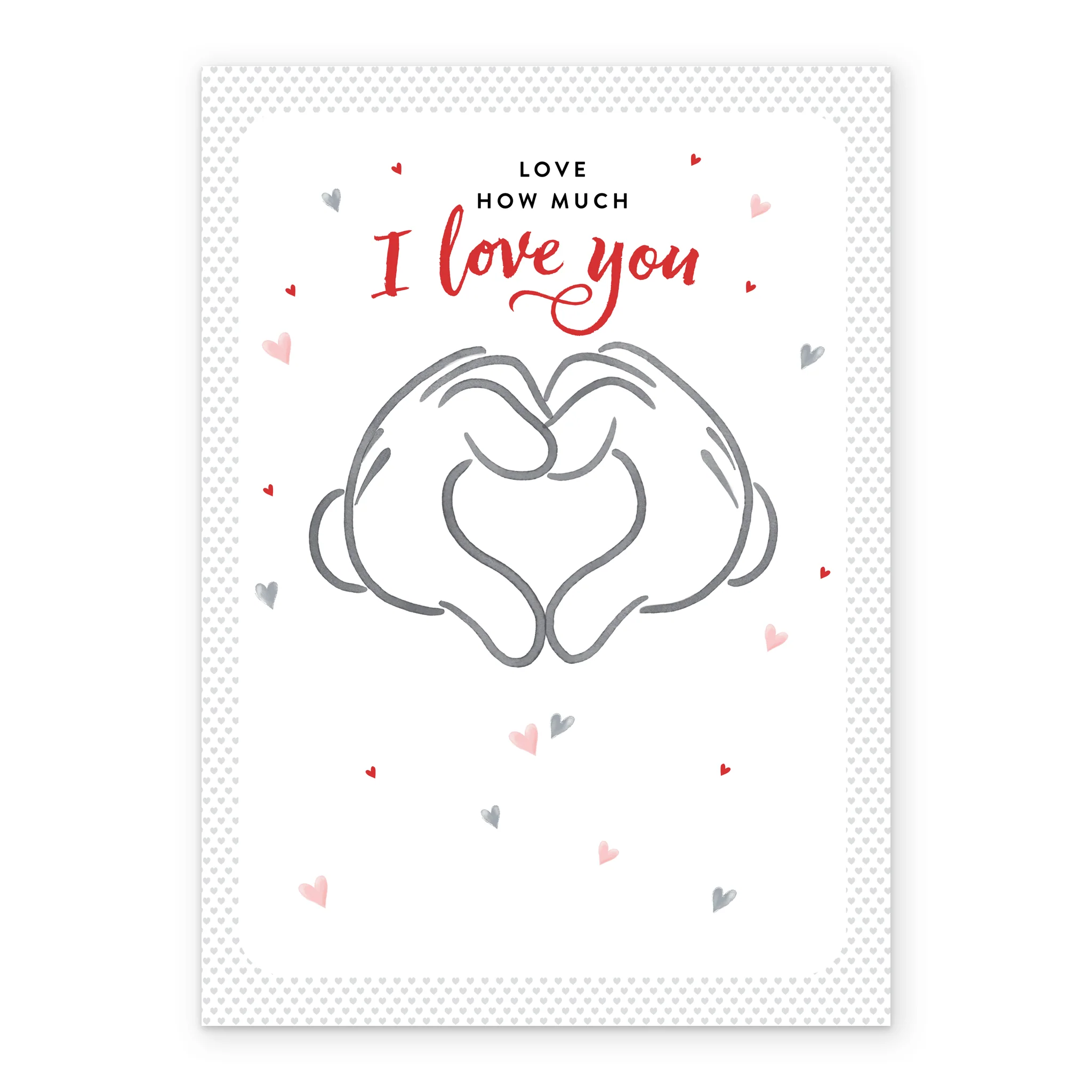 Personalised I Love You Disney Mickey Mouse Heart Hands Valentine's Day Card - Image 2