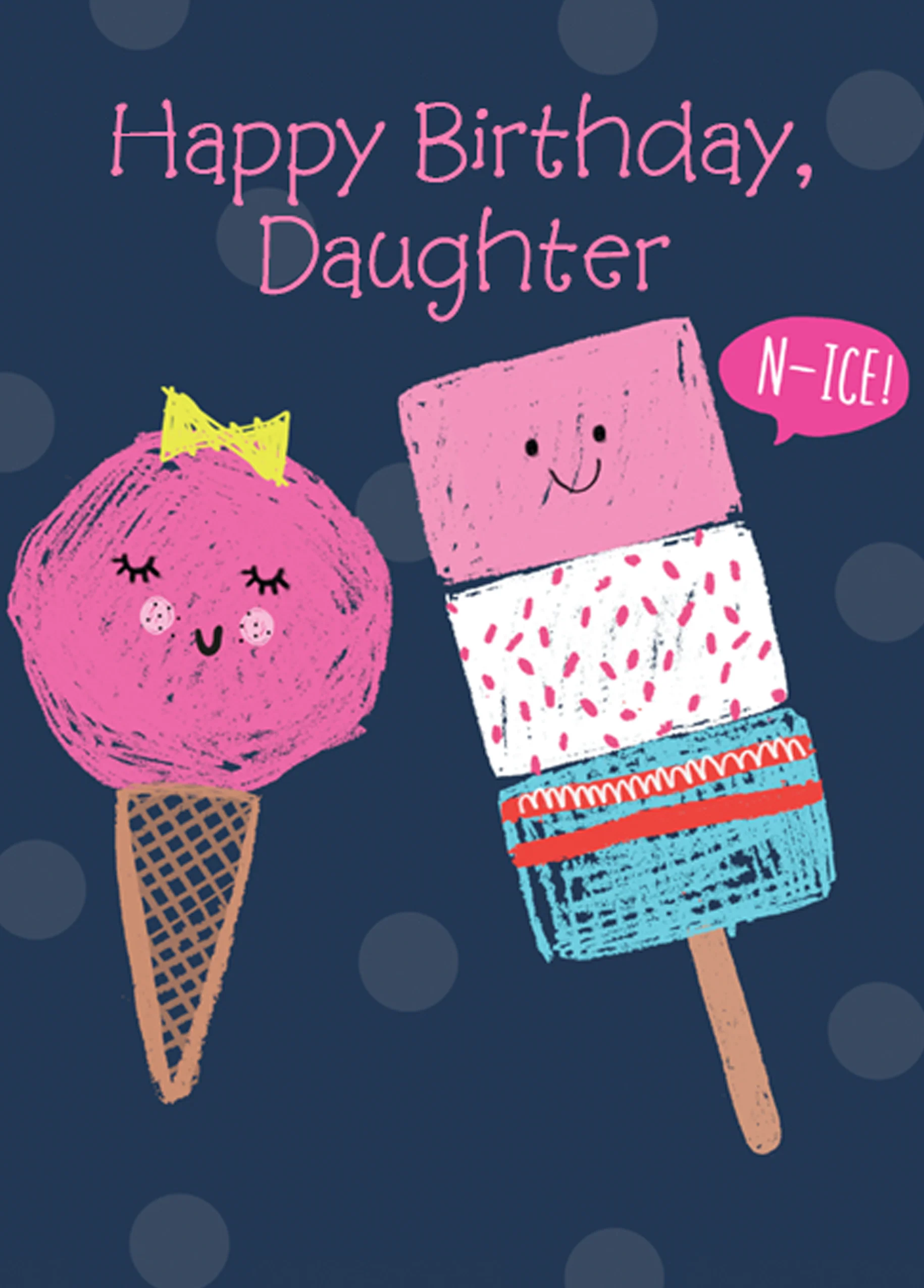 Personalised Ice Lollies Birthday Card For Daughter