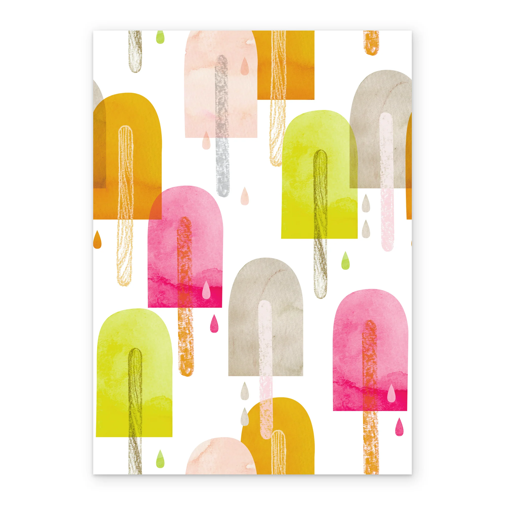 Personalised Ice Lolly Pattern Blank Card - Image 2