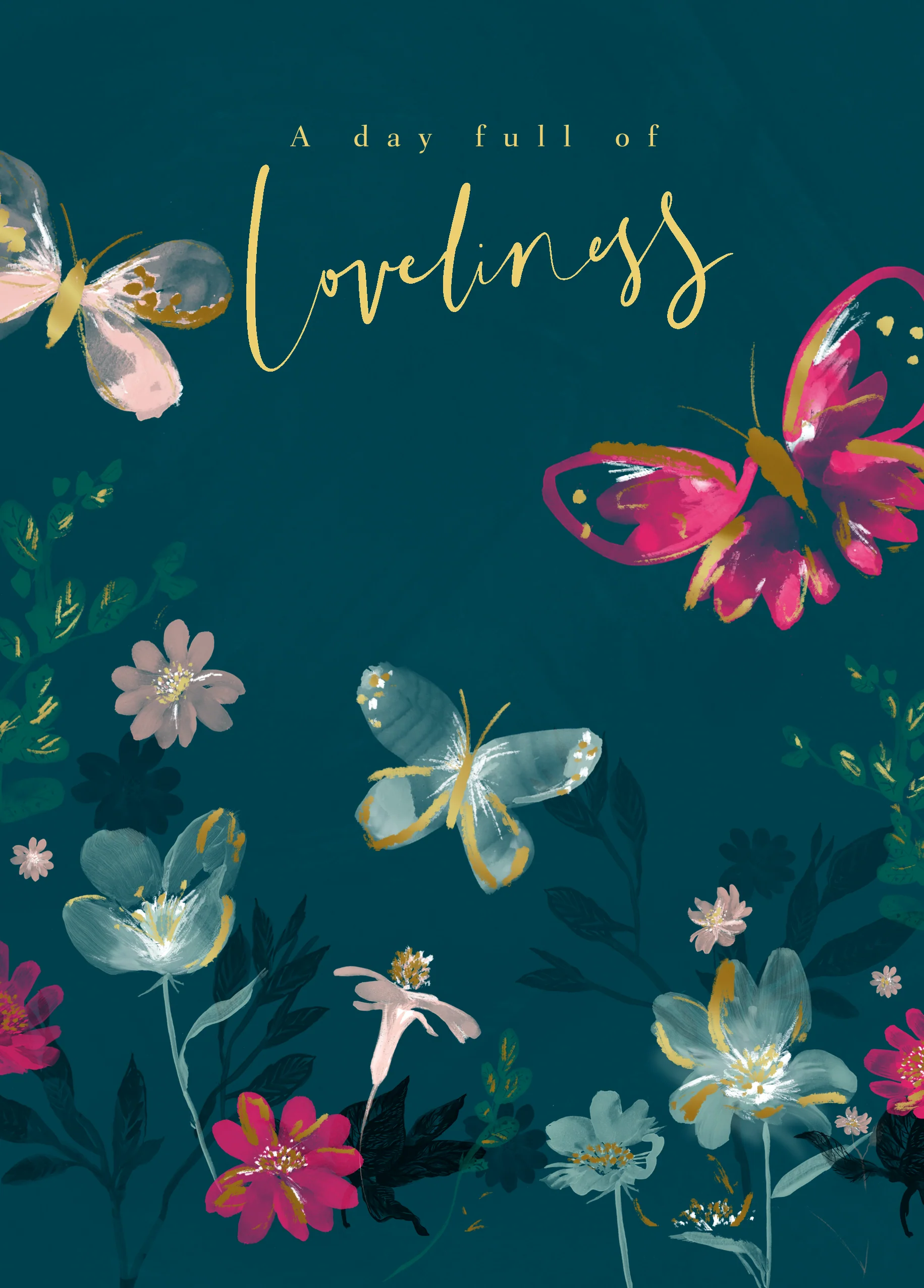 Personalised Illustrated Butterflies Birthday Card