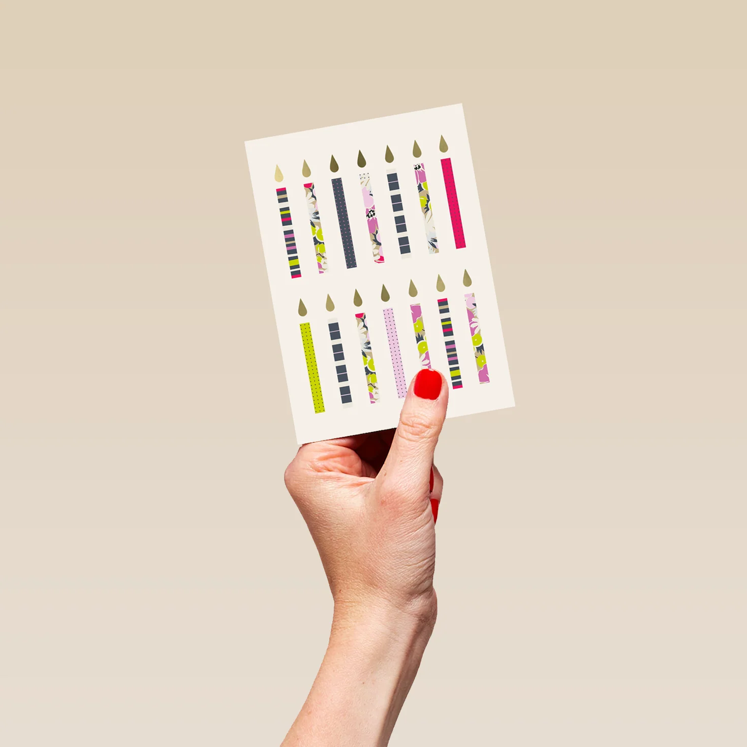 Personalised Illustrated Colourful Candles Birthday Card - Image 4